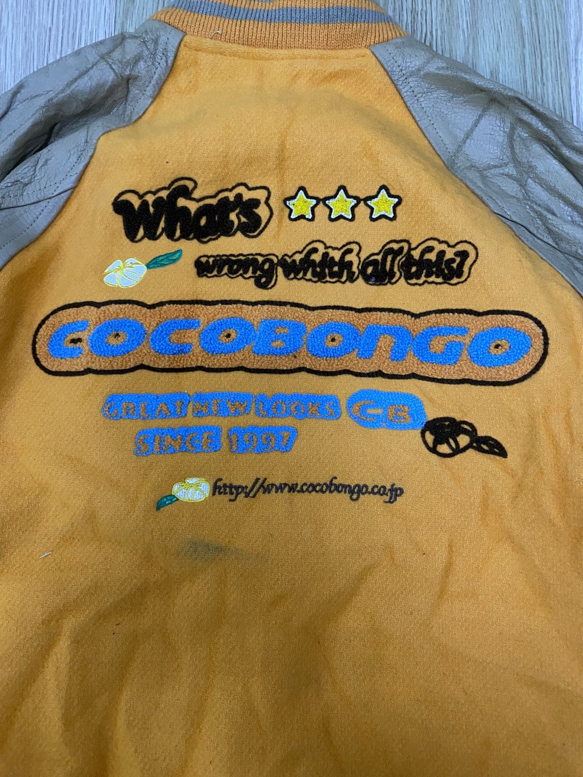 Japanese Brand Cocobongo leather sleeve varsity jacket Size US S / EU 44-46 / 1 - 8 Thumbnail