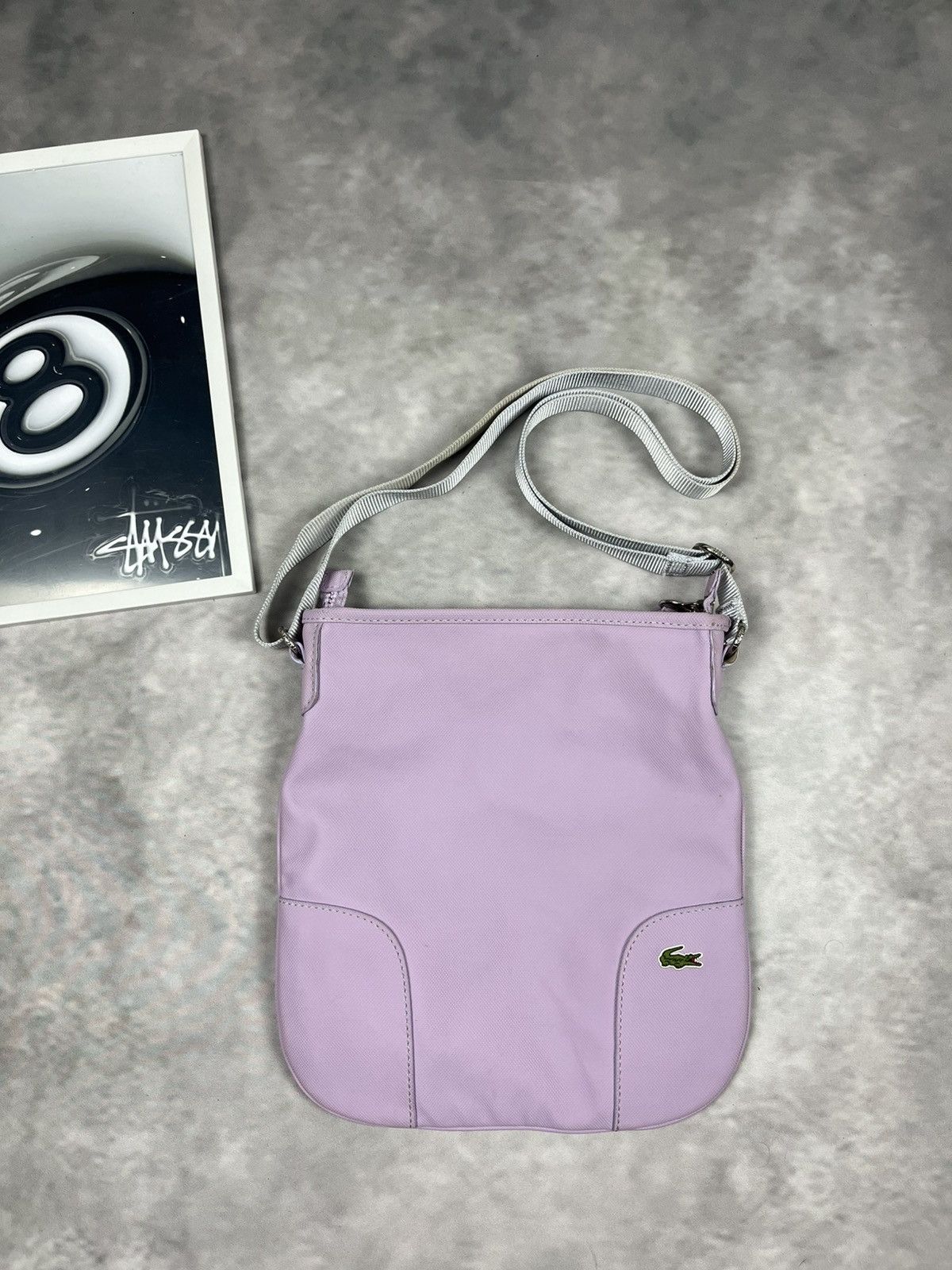 Lacoste Lacoste IUNU FLAT Lilac/Lavender Flat Crossbody Shoulder Bag Size ONE SIZE - 2 Thumbnail