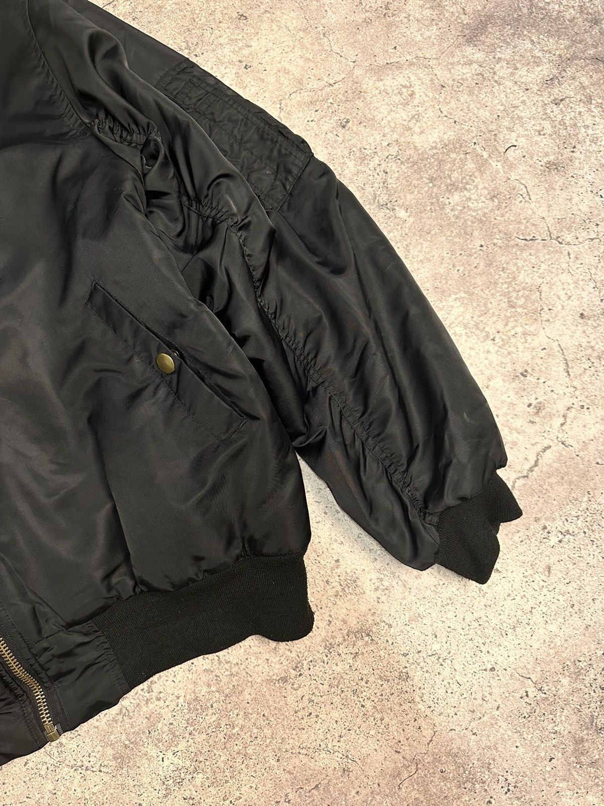Alpha Industries Vintage Nylon MA-1 jacket alpha bombers black y2k japan Size US XL / EU 56 / 4 - 6 Thumbnail