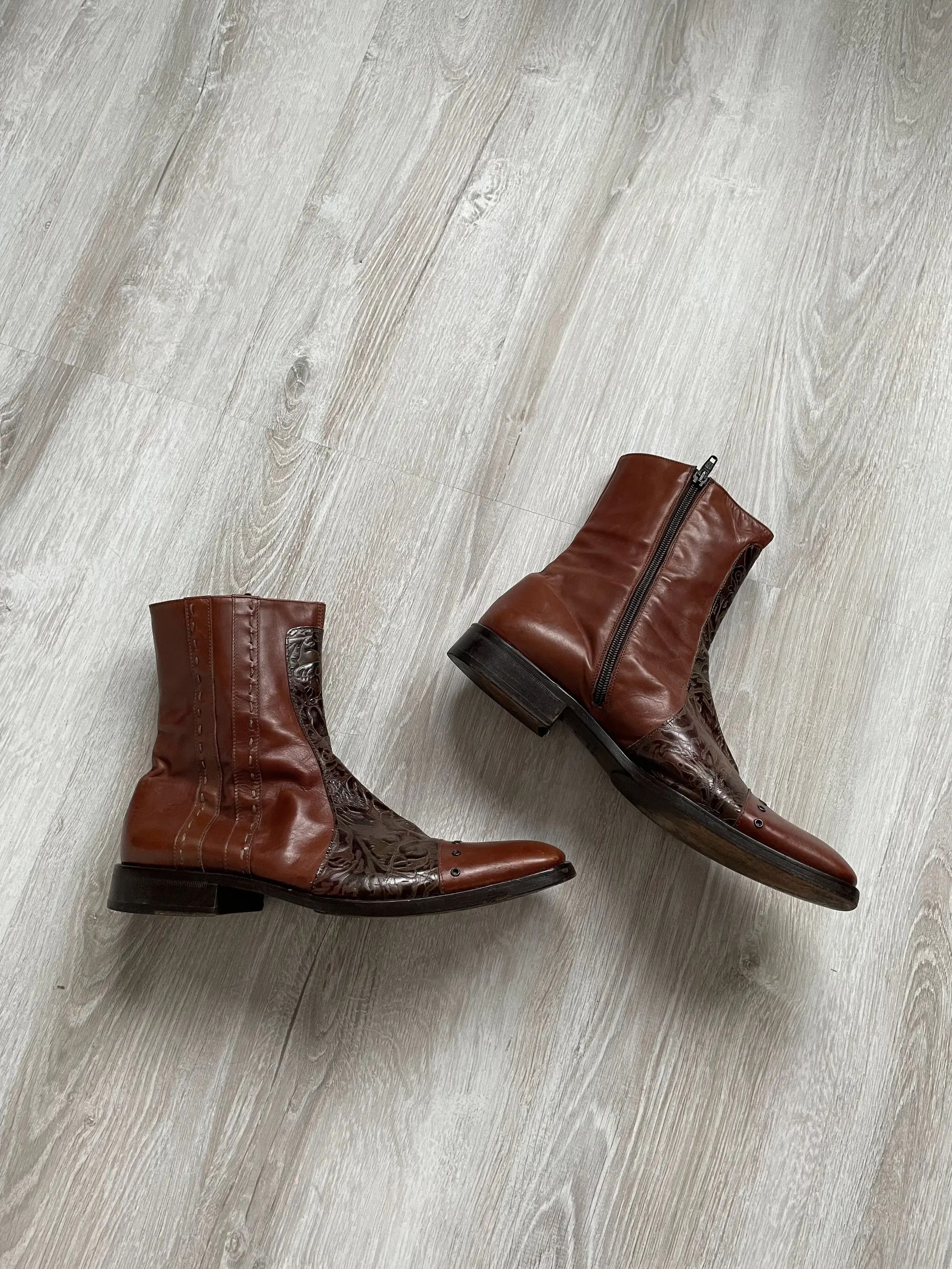 John Richmond John Richmond Texas Leather Boots Size US 11 / EU 44 - 2 Thumbnail
