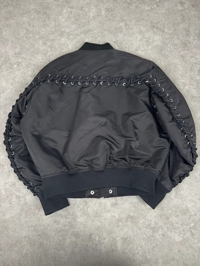 Diesel 2000s Diesel Back Laced Black Bomber Jacket Size US S / EU 44-46 / 1 - 4 Thumbnail