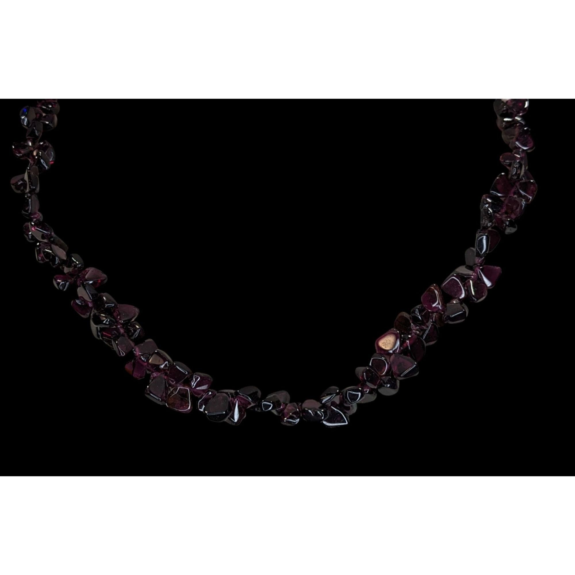 Handmade Vintage Handmade Natural Garnet Chip Necklace Size ONE SIZE - 4 Thumbnail