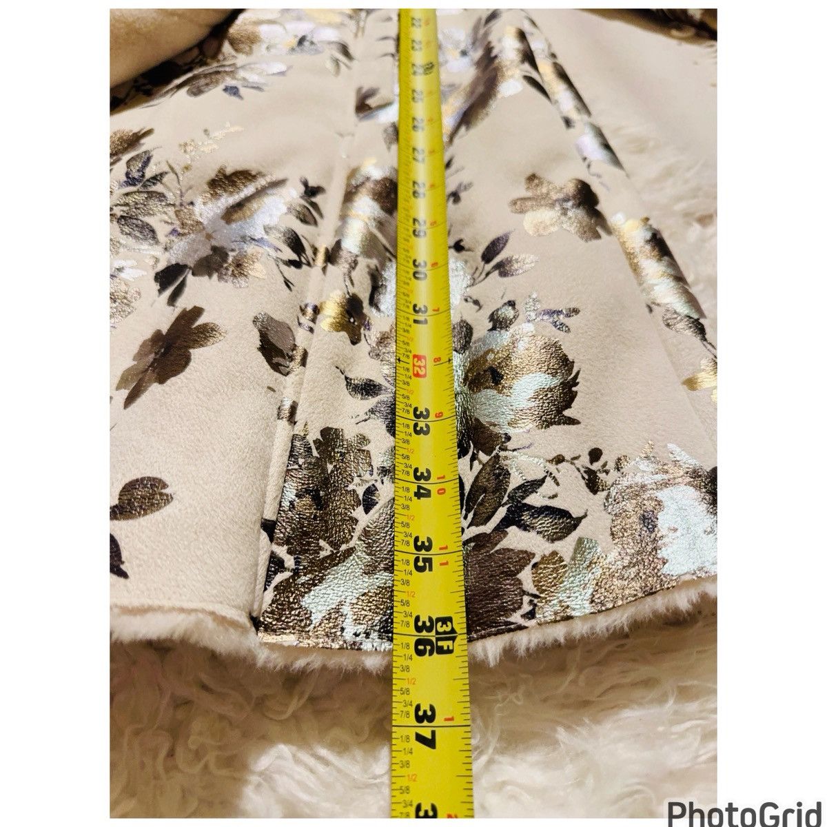Boston Proper Boston Proper Shearling Shimmer Floral Faux Suede Coat Size S / US 4 / IT 40 - 11 Thumbnail