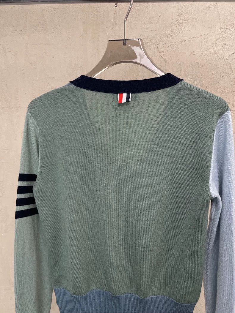 Thom Browne Thom browne Size 12 Blue and green color block four-stripe Size M / US 6-8 / IT 42-44 - 4 Thumbnail