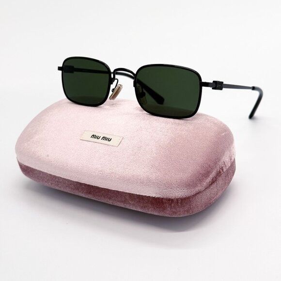 Miu Miu NEW MIU MIU SUNGLASSES MUA53S 1AB1I0 BLACK WOMEN MU A53S SMU Size ONE SIZE - 2 Thumbnail