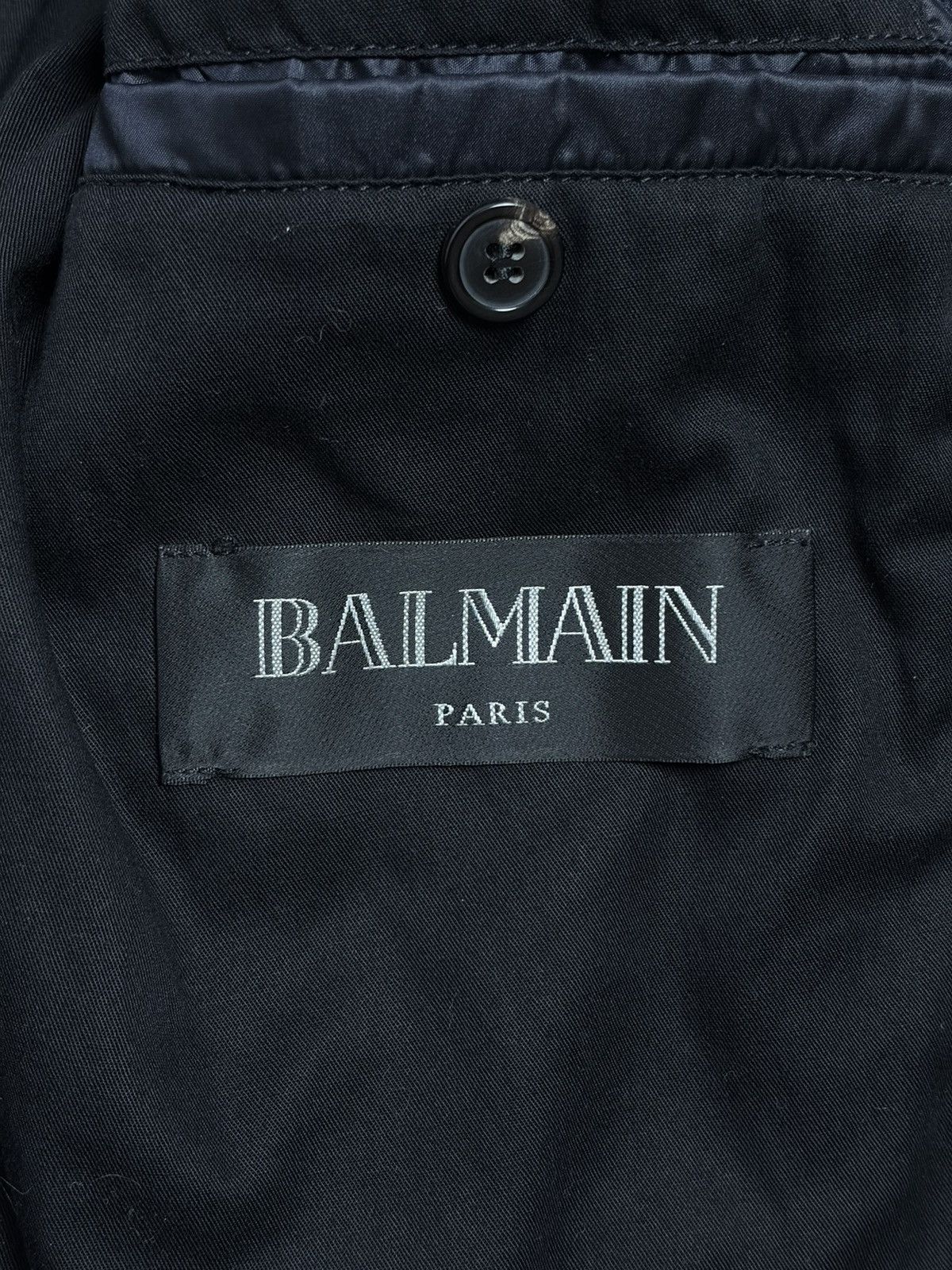 Balmain Balmain SS14 padded deep blue biker jacket Size US XS / EU 42 / 0 - 4 Thumbnail