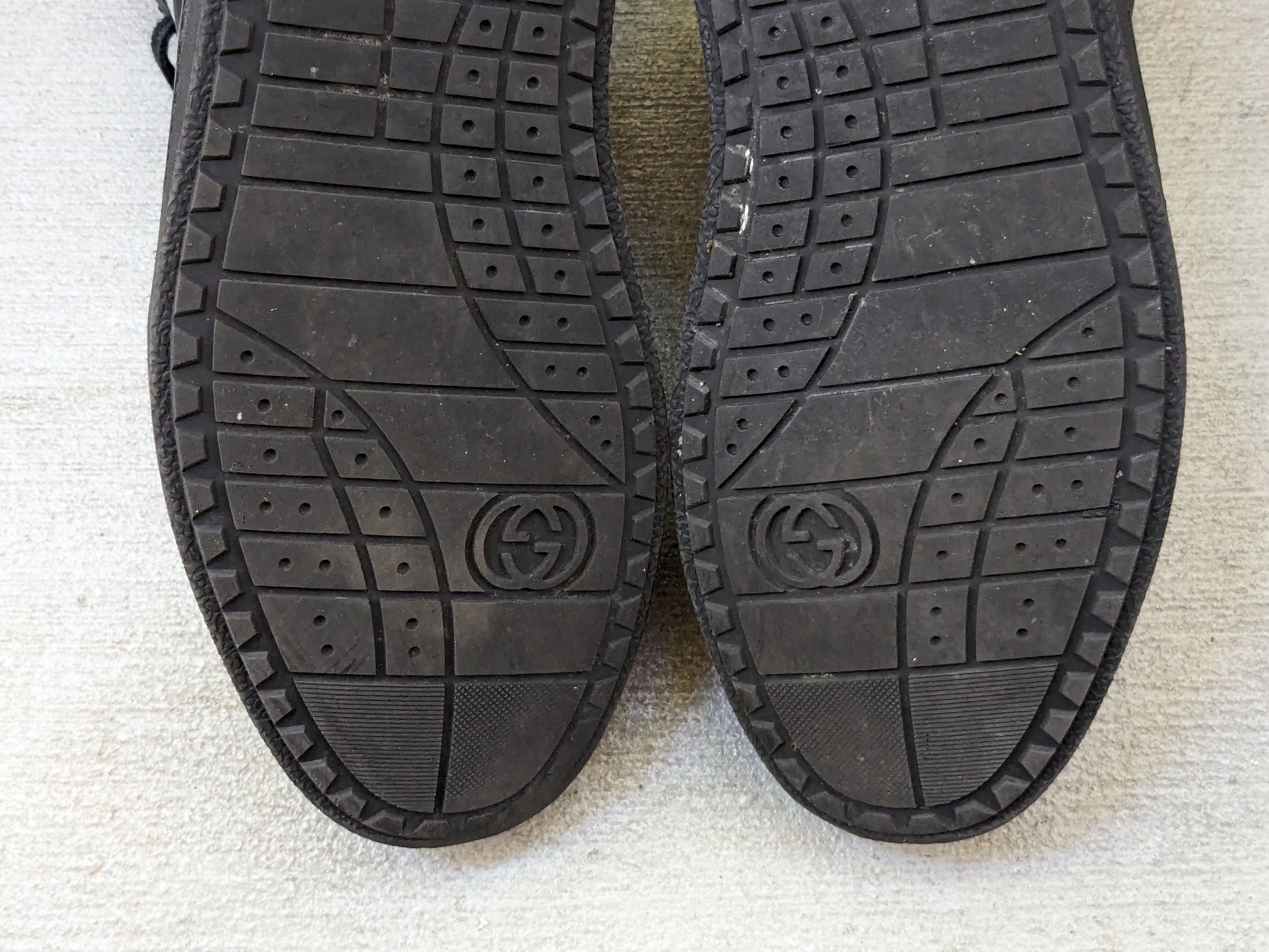 Gucci Gucci Sneakers Black Silver 8.5 High Tops Leather Size US 8.5 / EU 41-42 - 22 Thumbnail