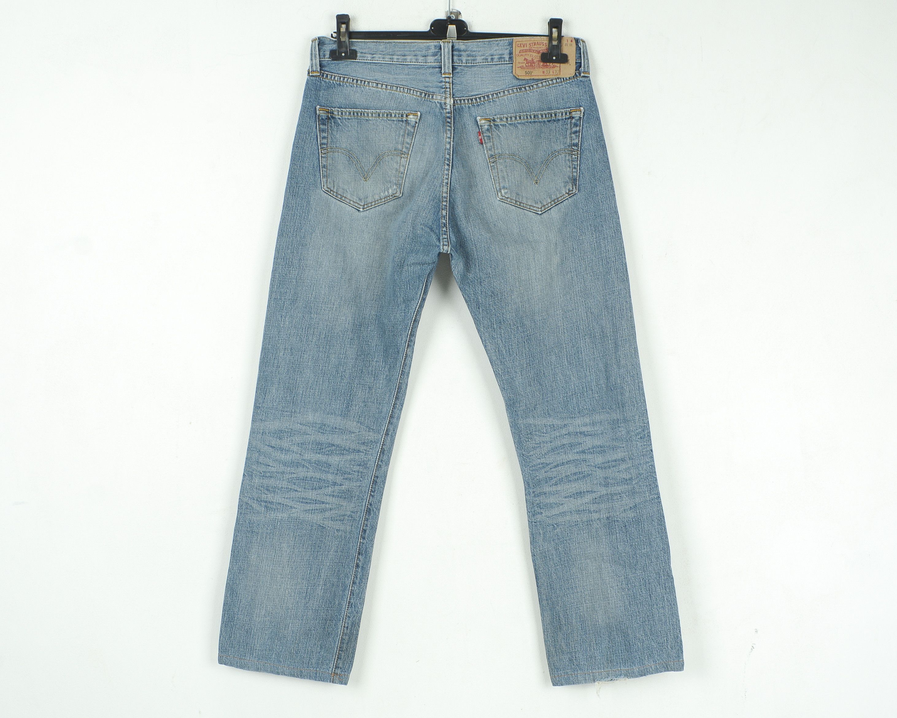 Levi's 501 Jeans W33 L30 Reg Straight Denim Pants Trousers Blue Size US 33 - 5 Thumbnail