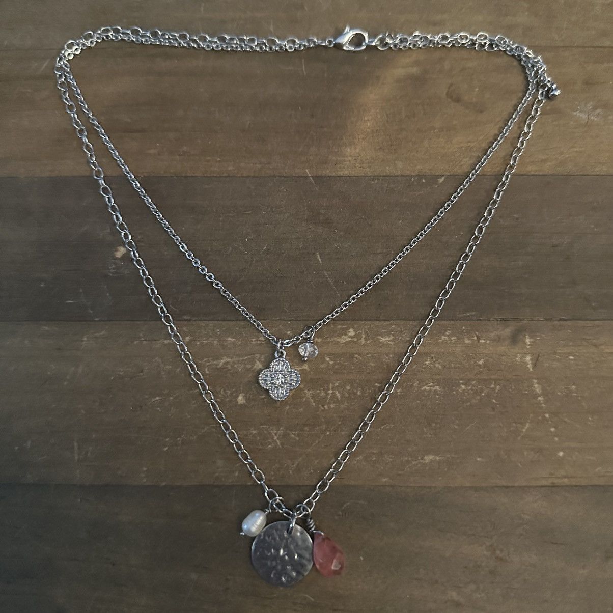 Other Silver tone layered pendant necklace Size ONE SIZE - 2 Thumbnail