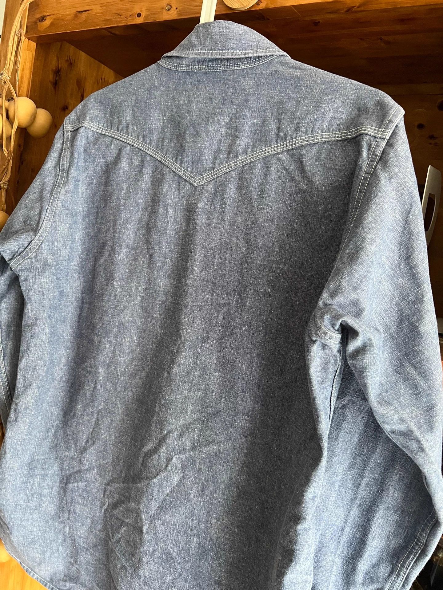 Iron Heart IRON HEART Indigo Selvedge Gem Button Denim Work Shirt Size US M / EU 48-50 / 2 - 6 Thumbnail