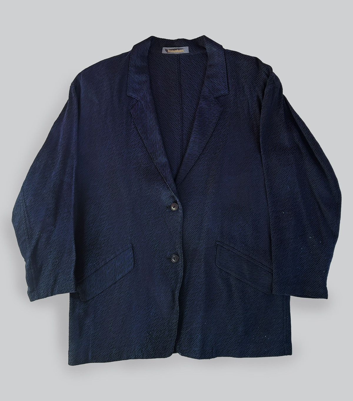 Issey Miyake Tiger Striped Rigid Tonal Blazer Size 42L - 1 Thumbnail