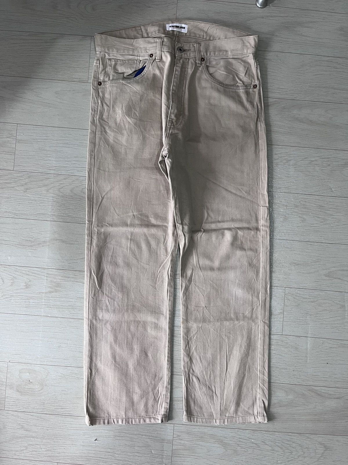 Bape Vintage Bape jeans embroidered logos Size US 33 - 2 Thumbnail