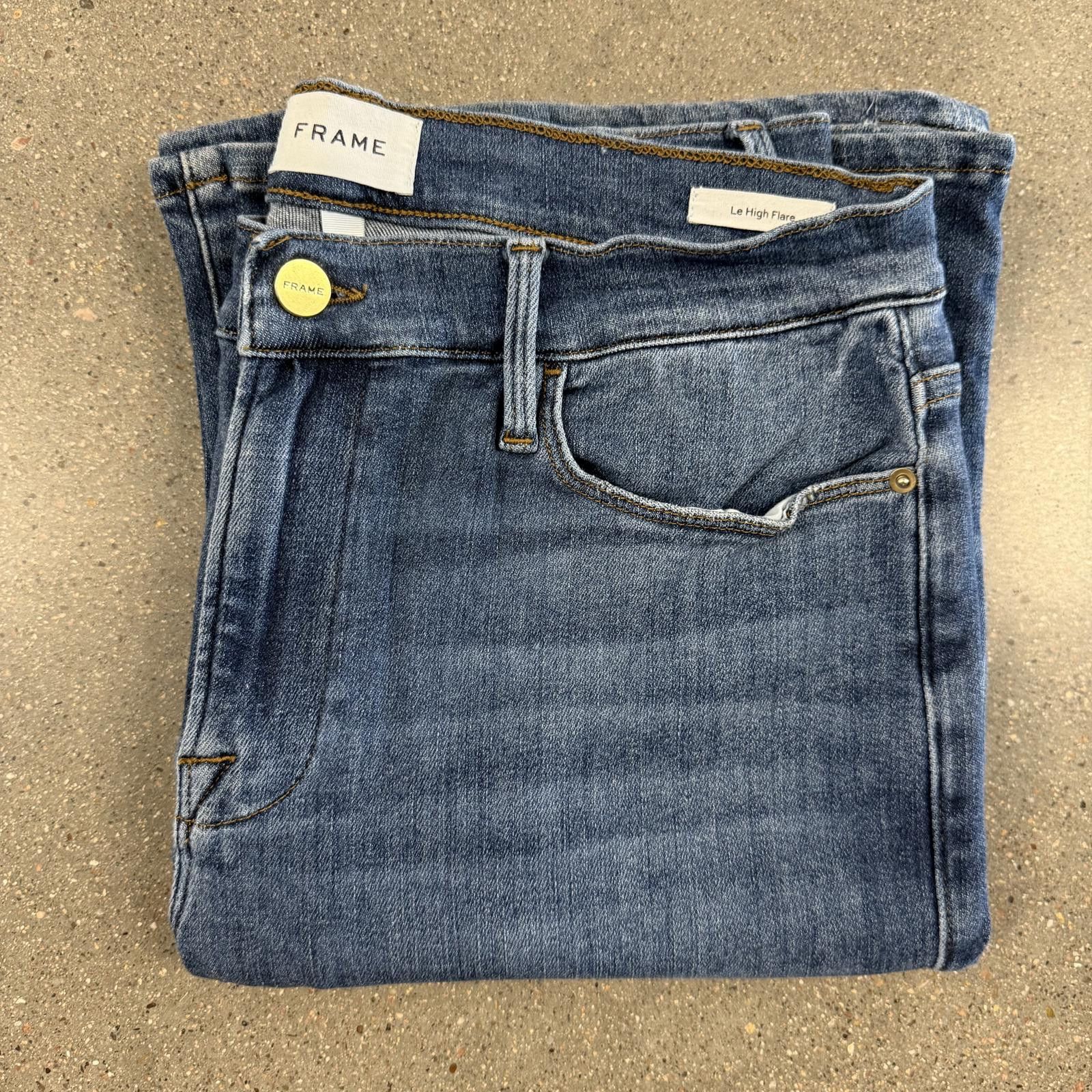 Frame NWOT Frame Denim Le High Flare Jeans Blue Deadstock DS - 33 Size 33" - 12 Thumbnail