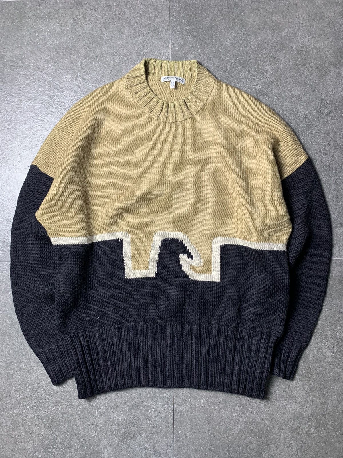 Emporio Armani 1990s Emporio Armani Logo Knitwear Size US L / EU 52-54 / 3 - 2 Thumbnail
