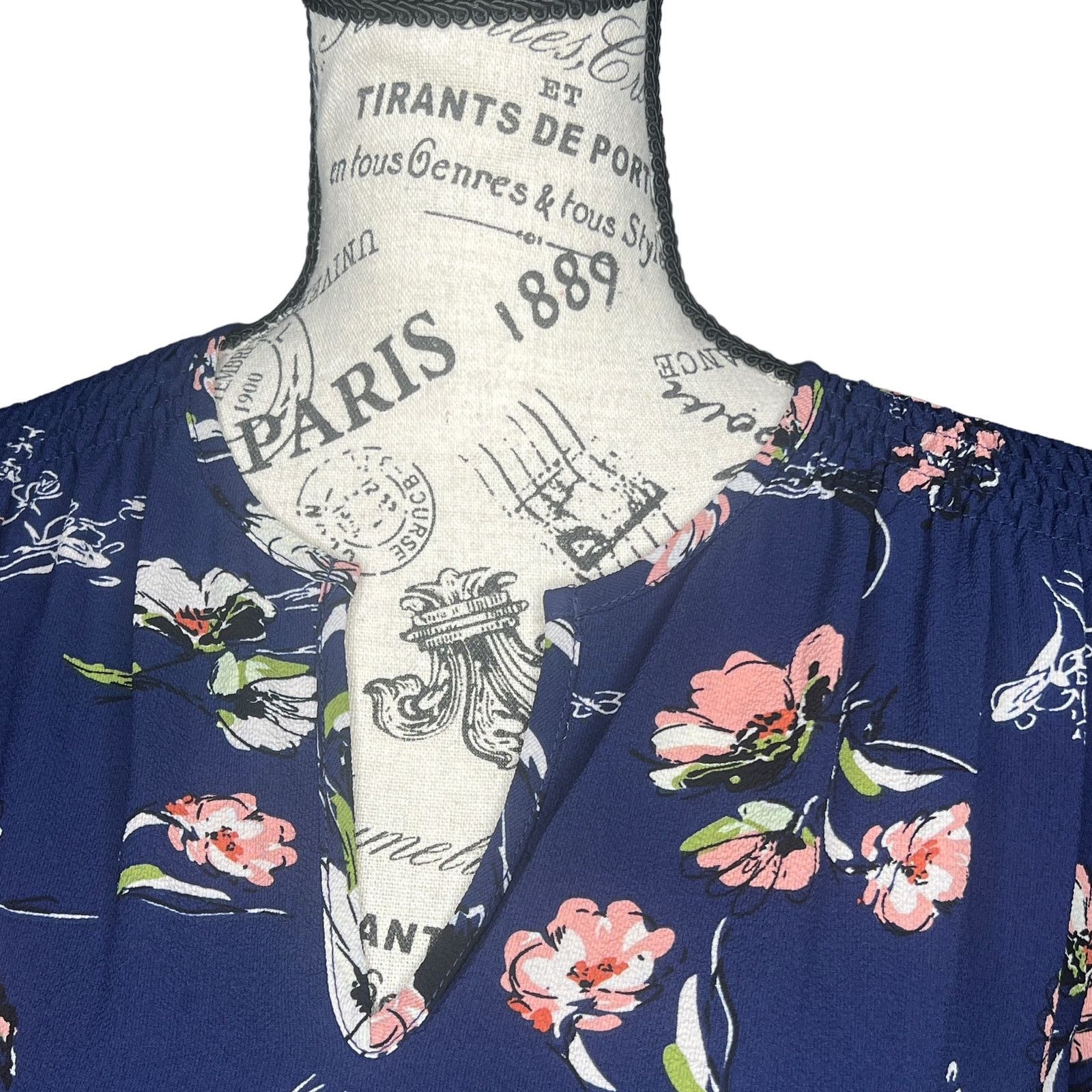 Other Kenmore Split Neck Blouse - Stitch Fix 3/4 Sleeve Floral Top Size S / US 4 / IT 40 - 10 Thumbnail