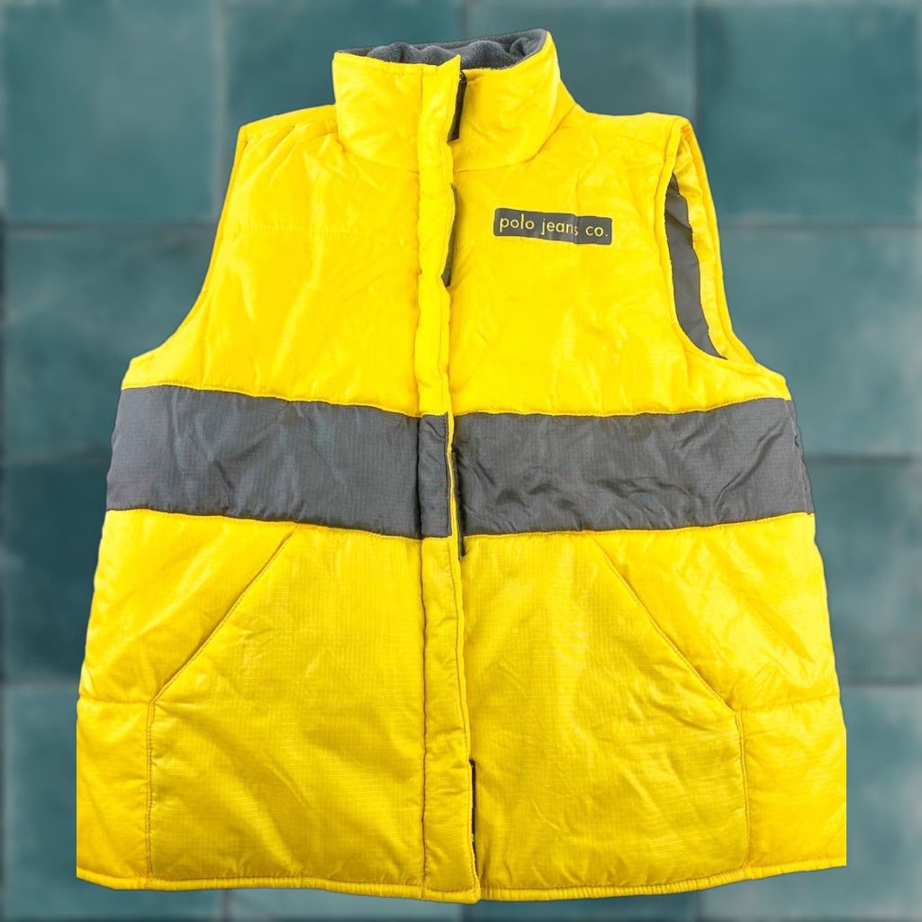 Polo Ralph Lauren Polo Ralph Lauren Vest Mens Small Yellow Sleeveless Puffer Jacket Coat Nylon Polyester Yellow Puffer Vest Mens S Size US S / EU 44-46 / 1 - 1 Thumbnail