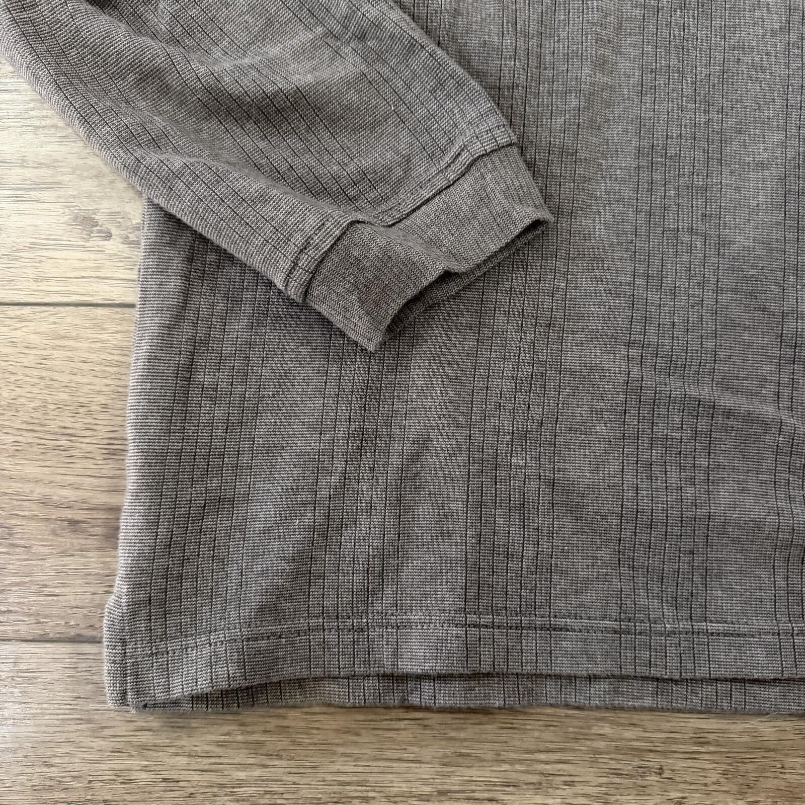 Van Heusen Vintage Brown Ribbed Knit Long Sleeve Sweatshirt Y2K Size US L / EU 52-54 / 3 - 2 Thumbnail