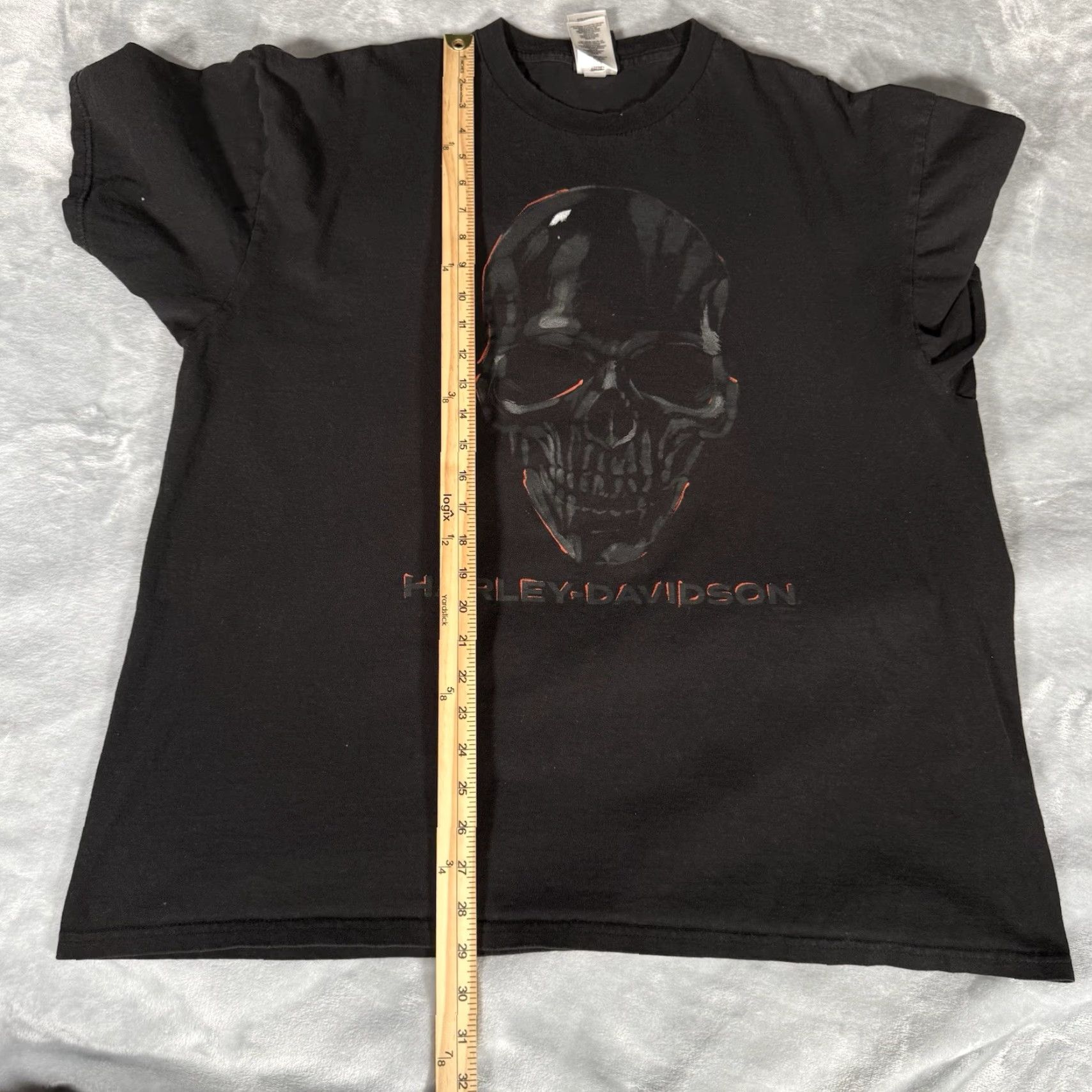 Harley Davidson VINTAGE Harley-Davidson Biker Big Skull T Shirt Mens 2XL Double-Sided Faded Black Size US XXL / EU 58 / 5 - 8 Thumbnail