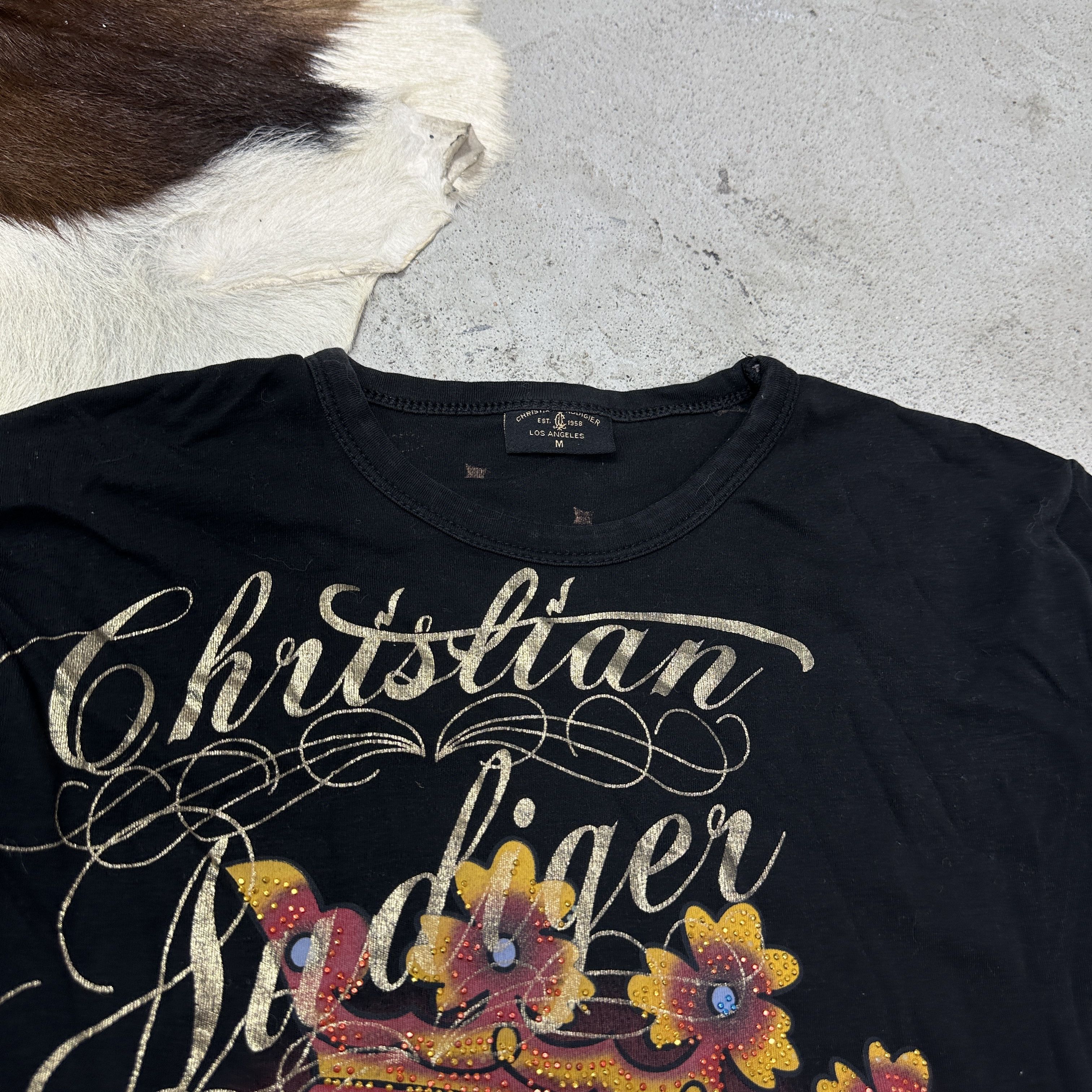 Ed Hardy Vintage Streetwear Ed Hardy Christian Audigier T-shirt Y2K Size US L / EU 52-54 / 3 - 4 Thumbnail