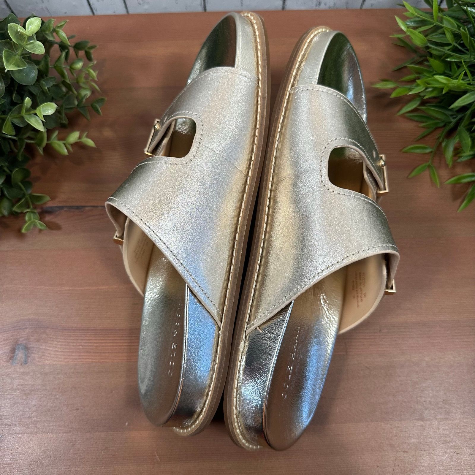 Cole Haan Cole Haan Marisol Footbed Sandals Soft Gold Leather Size 7 Size US 7 / IT 37 - 5 Thumbnail