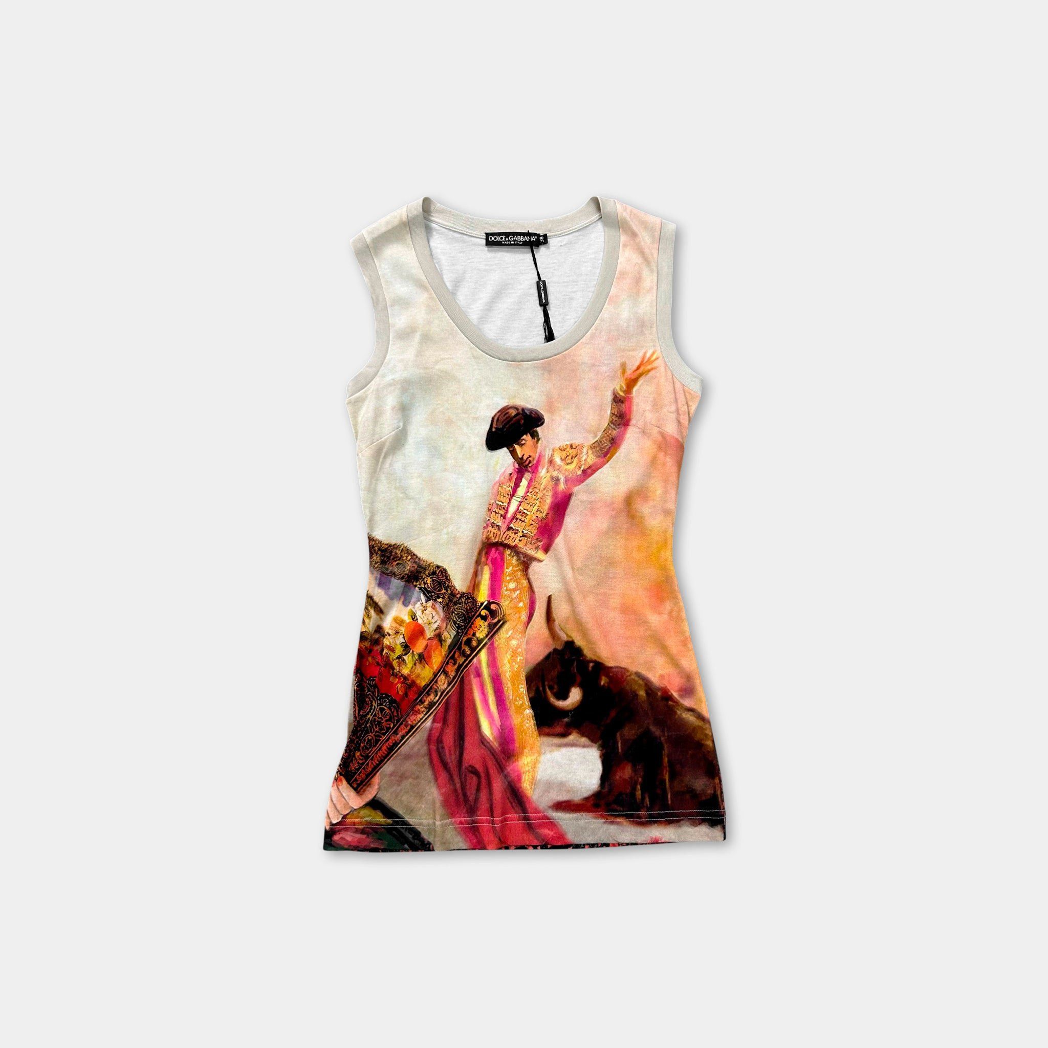 Dolce & Gabbana Dolce & Gabbana SS15 "Matador" Graphic Tank Top Size US S / EU 44-46 / 1 - 1 Thumbnail
