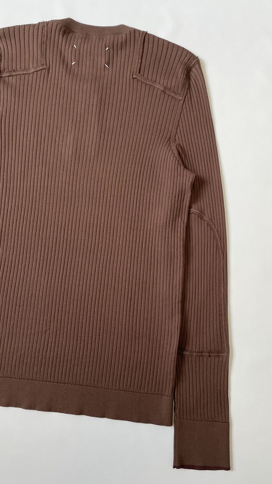 Maison Margiela S/S 20 ‘Destroyed’ Ribbed Military Sweater Size US M / EU 48-50 / 2 - 17 Thumbnail