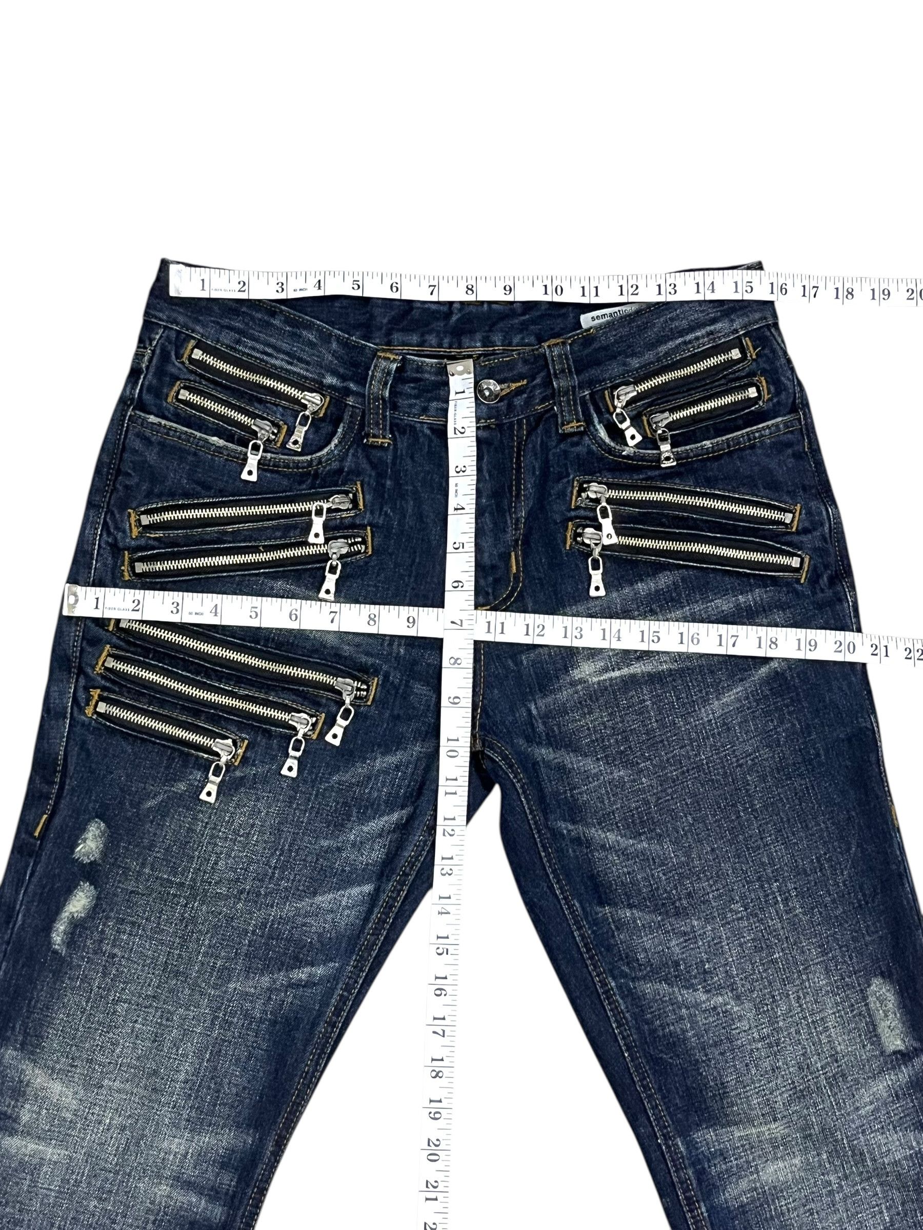 semanticdesign 🔥Ultra Rare Semantic Design Multi-Zipper Grunge Denim Size US 31 - 21 Thumbnail