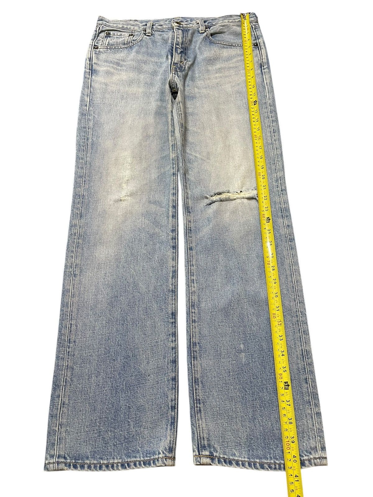 Levi's Vintage Y2K Levis 503 Blue Faded Wash Distress Loose Jeans Size US 32 / EU 48 - 12 Thumbnail