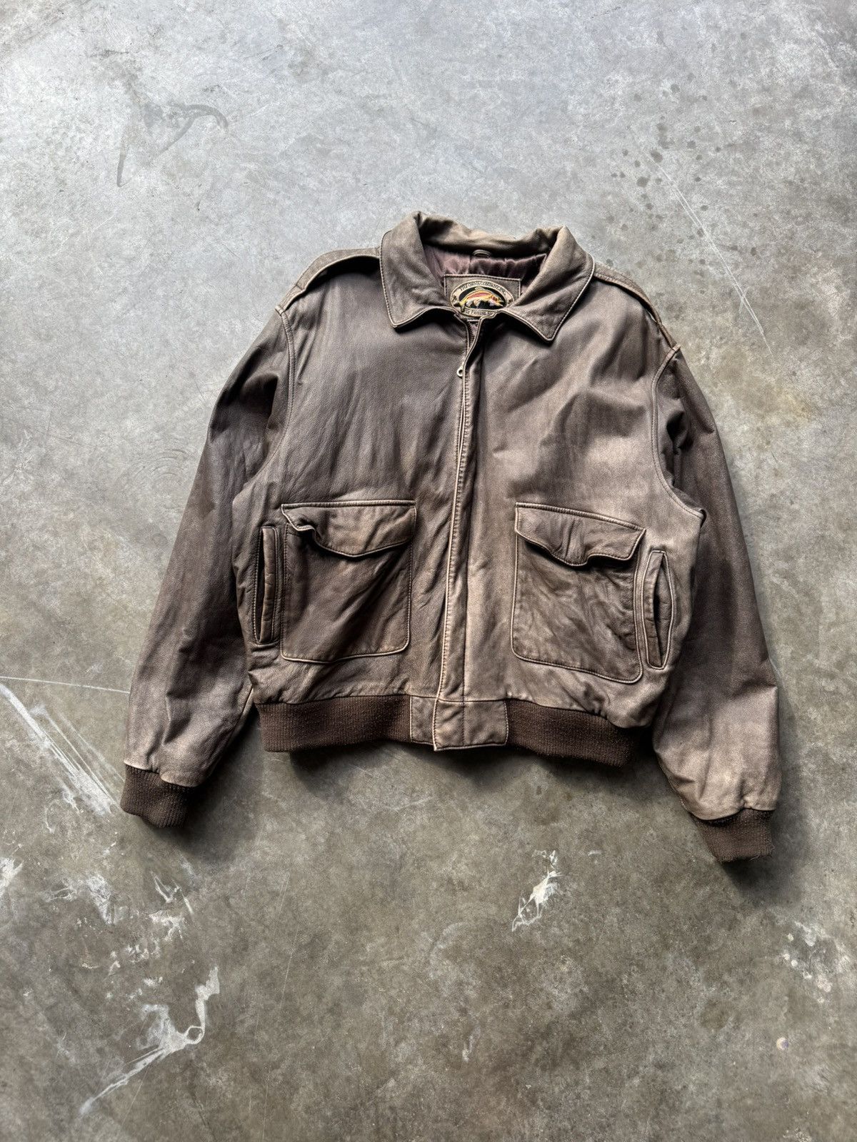 Orvis × Vintage Vintage 90’s/00’s Orvis Fly Fishing School Leather Jacket Size US L / EU 52-54 / 3 - 2 Thumbnail