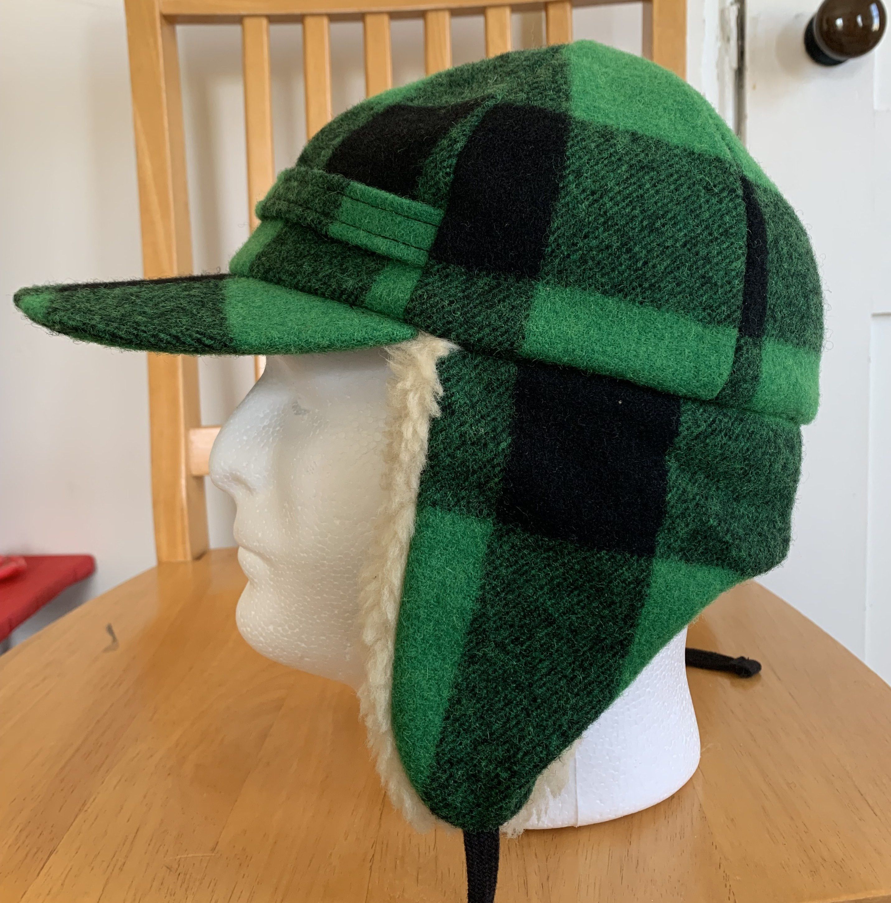 Number (N)ine FW08 Wool Check Hat Size ONE SIZE - 3 Thumbnail