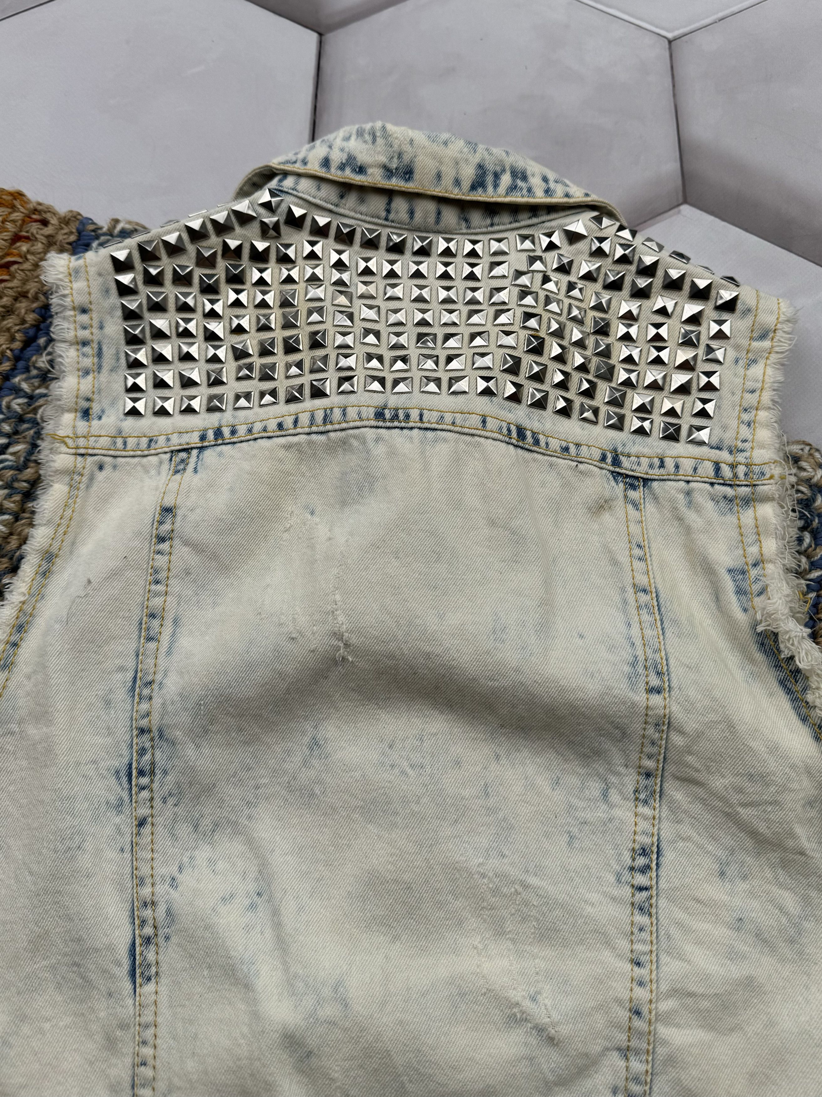 Vintage Vintage Faded Denim Vest With Metal Details (E4) Size M / US 6-8 / IT 42-44 - 4 Thumbnail
