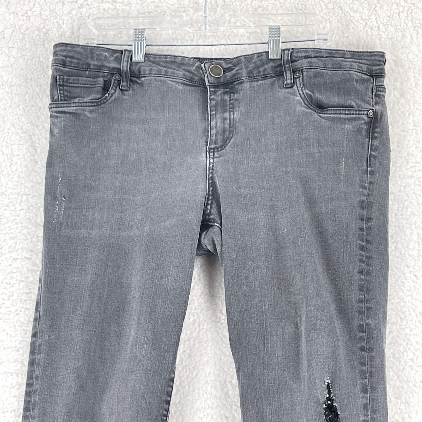 Vintage KUT from the Kloth Catherine Boyfriend Fit Jeans Womens Mid-Rise Size 14 Gray Size 36" / US 14 / IT 50 - 2 Thumbnail