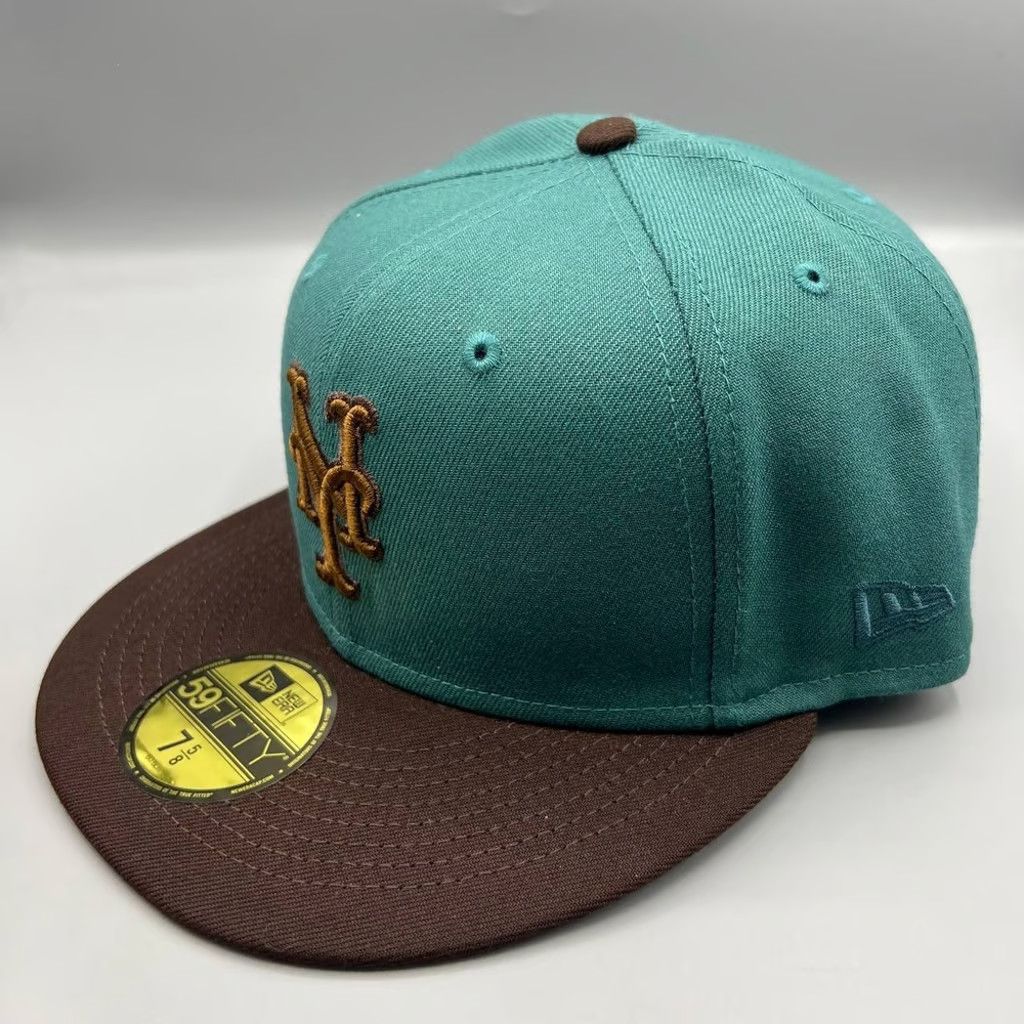 New Era New York Mets Hat Men 7 5/8 Green 59Fifty New Era Fitted Cap Size ONE SIZE - 3 Thumbnail