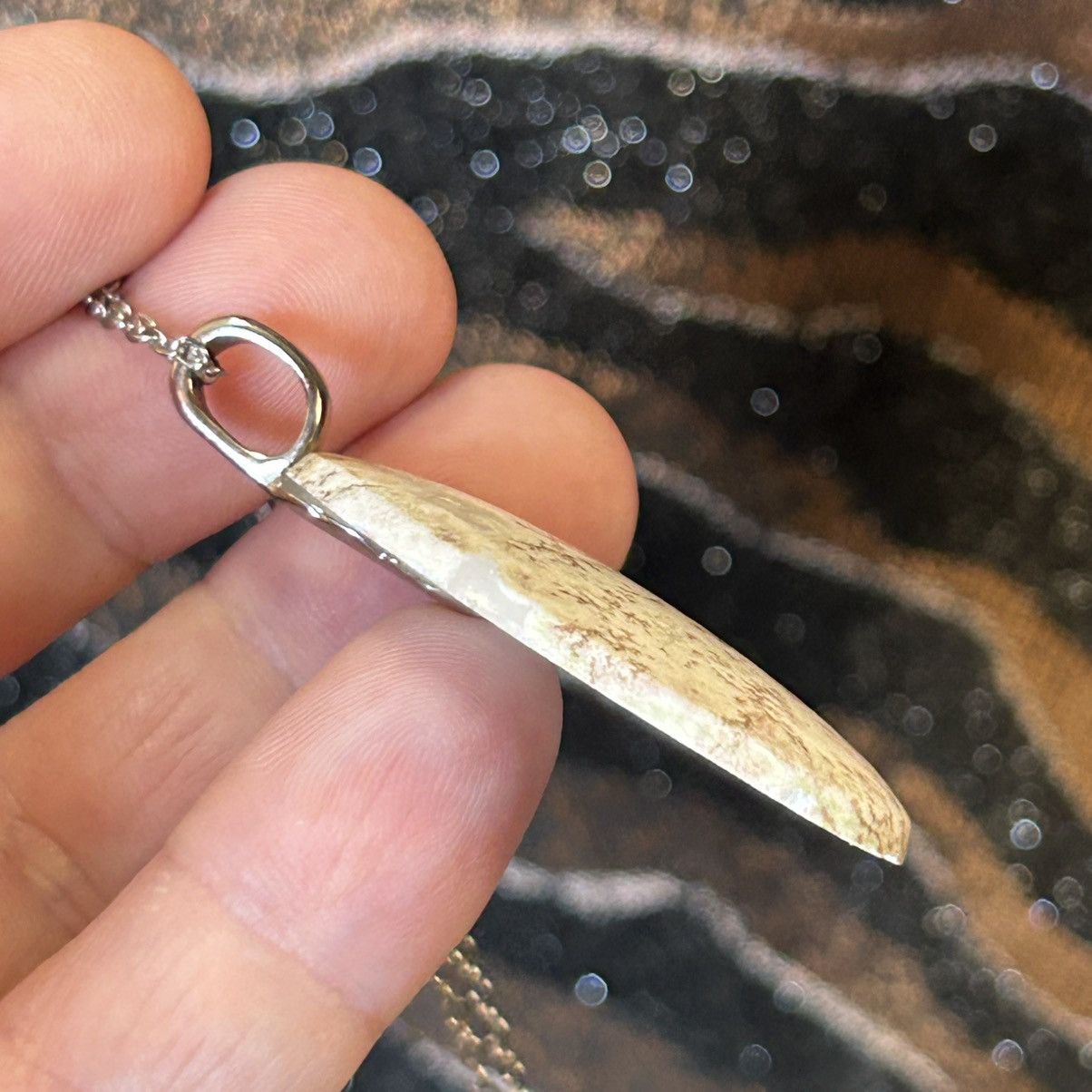 Handmade Handcrafted genuine dendritic jasper pendant necklace Size ONE SIZE - 3 Thumbnail