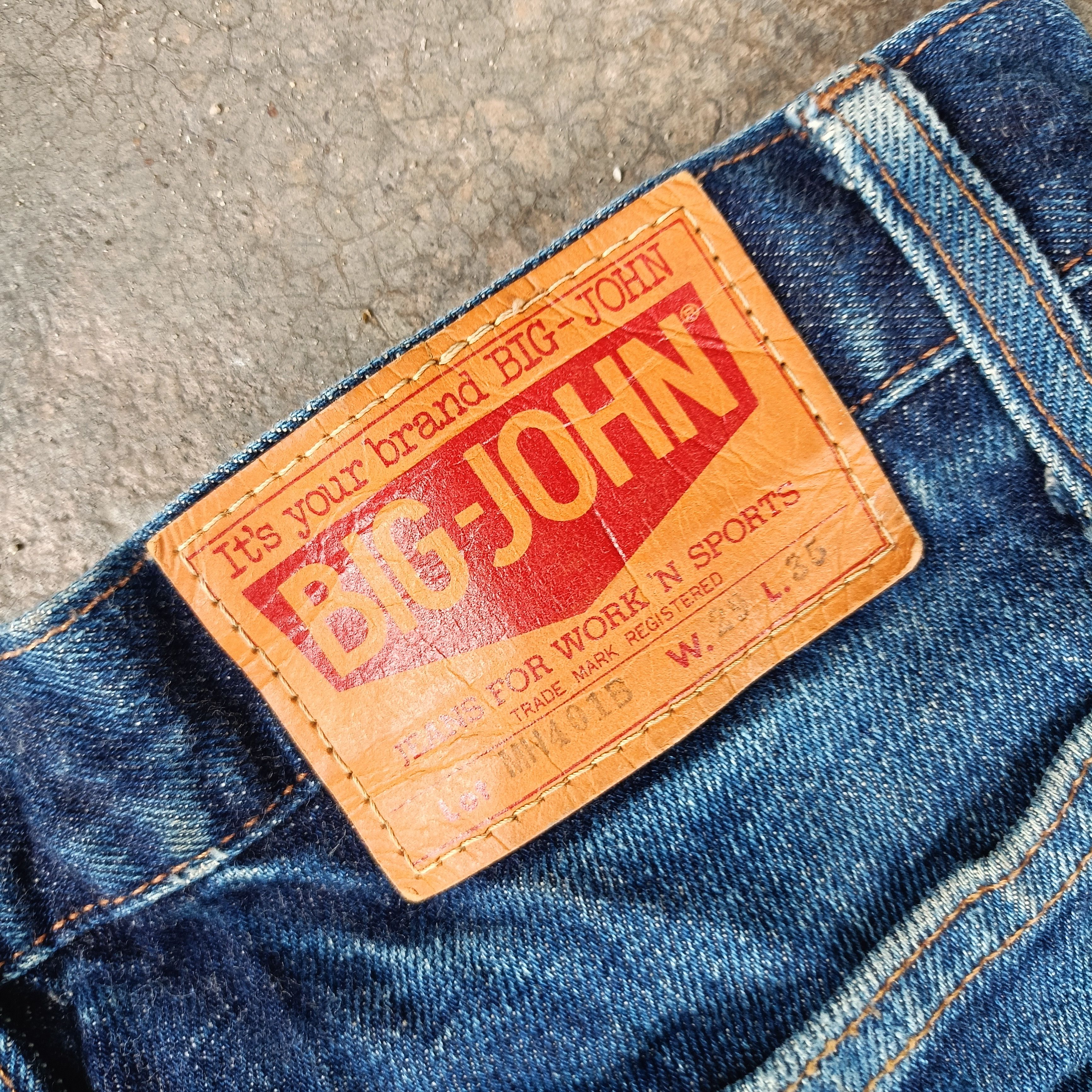 Japanese Brand Distressed boot Cut Vintage Big John Size 29" - 16 Thumbnail