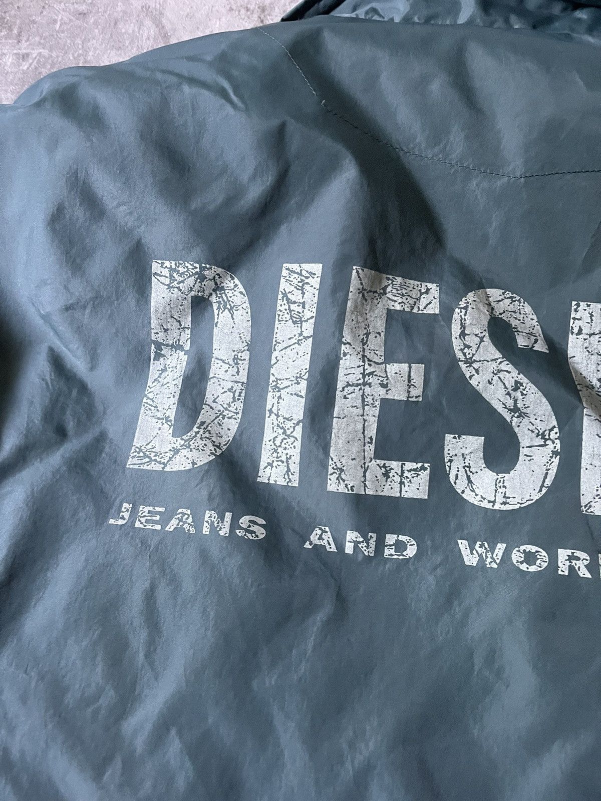 Diesel × Vintage Vintage Diesel bomber jacket big logo button up Size US S / EU 44-46 / 1 - 4 Thumbnail