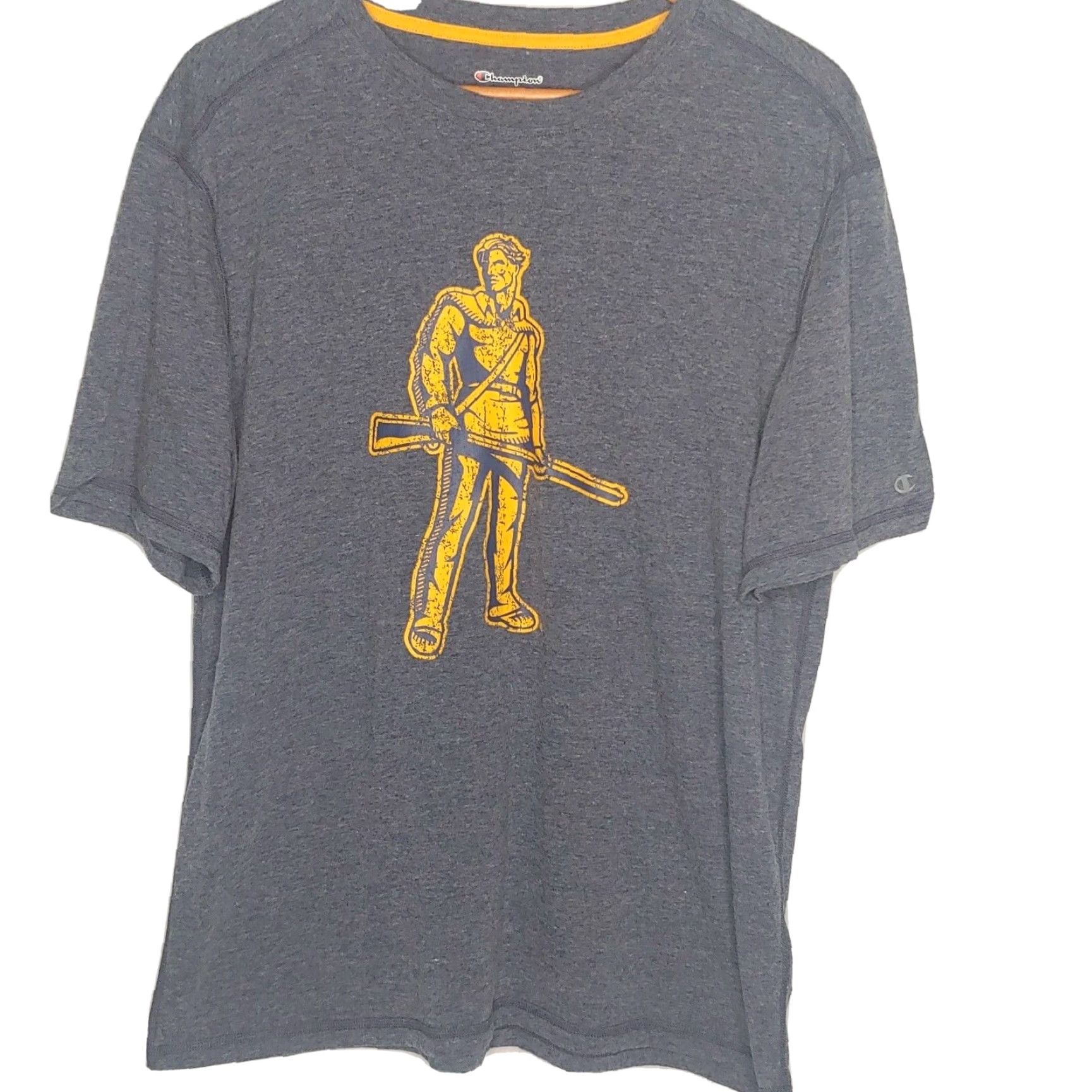 Champion WVU Mountaineers Champion Shirt Large Navy Blue Heather West Virginia University Men T-Shirt Short Sleeve Crew Neck College NCAA Size US L / EU 52-54 / 3 - 2 Thumbnail
