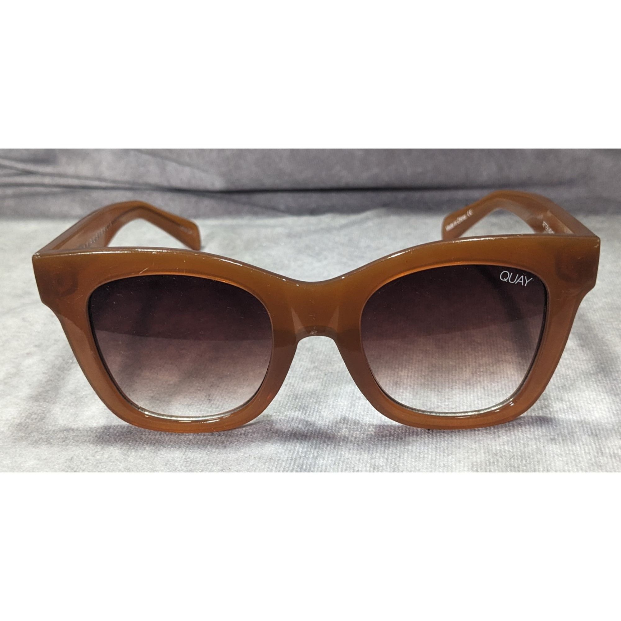 Quay Quay Australia After Hours Chunky Retro Caramel Frame Sungla Size ONE SIZE - 1 Thumbnail