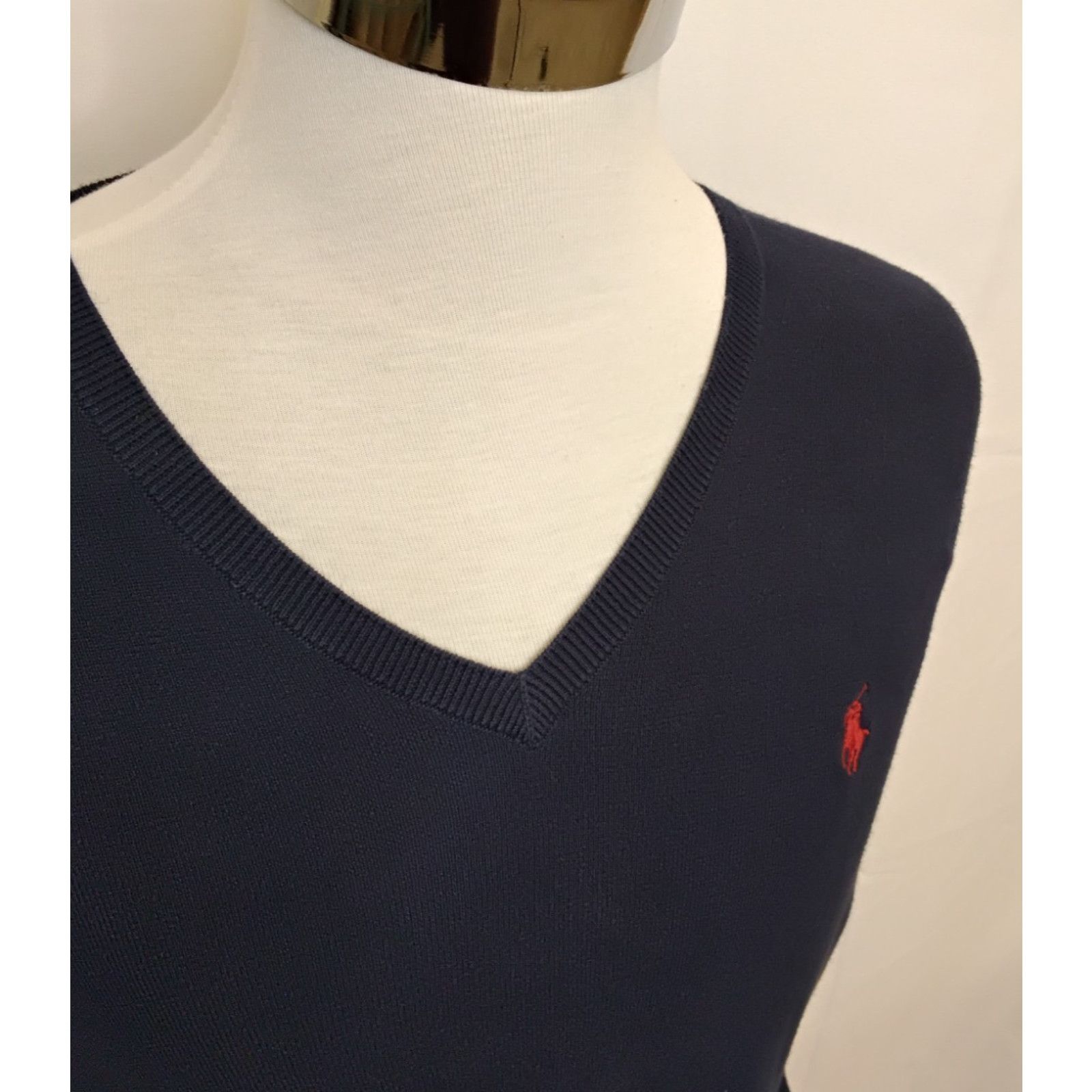 Polo Ralph Lauren Polo Ralph Lauren Sweater Vest Men's L Navy Blue Pima Cotton Size US L / EU 52-54 / 3 - 4 Thumbnail