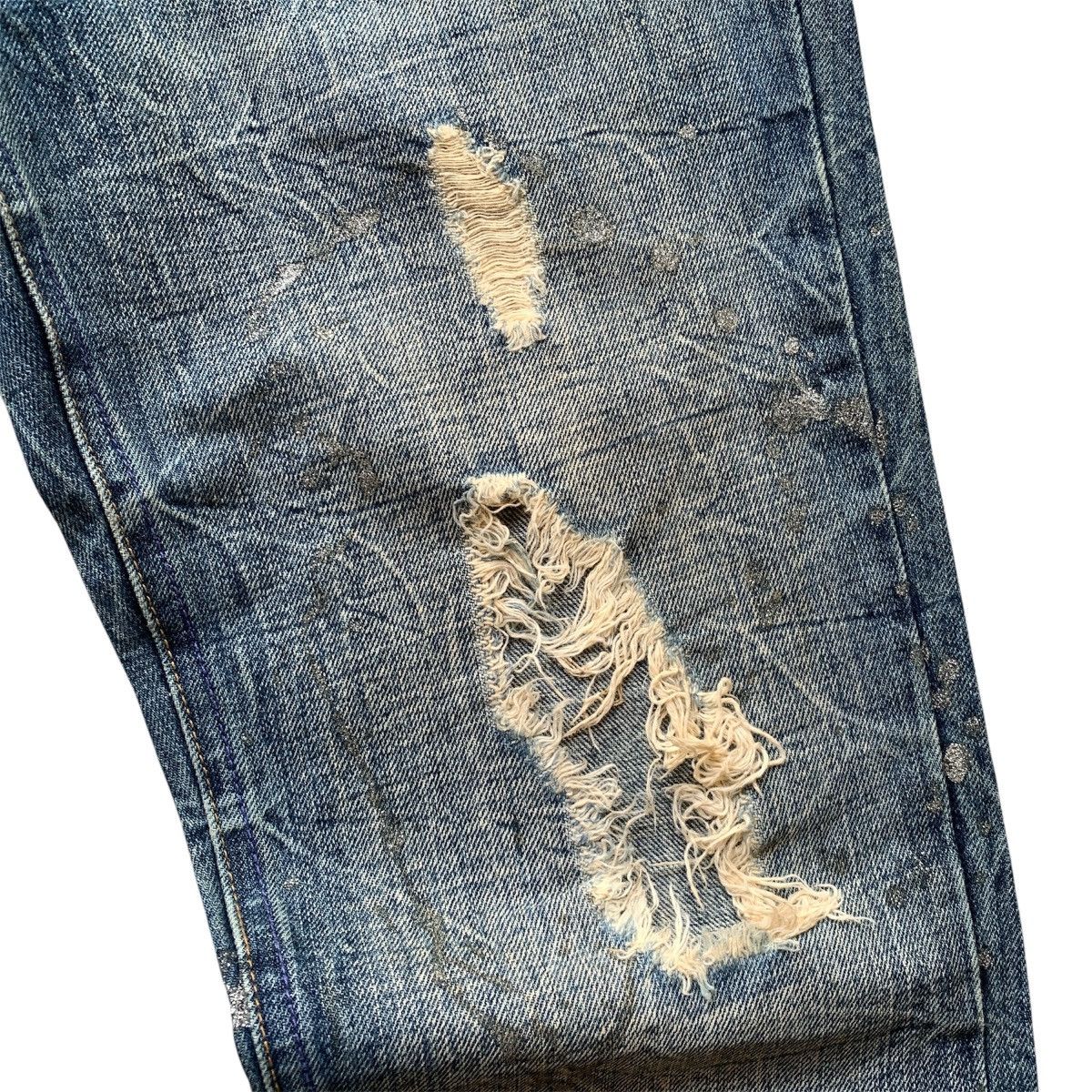 Japanese Brand Midas Flare Jeans Painted Distress Bootcut ifsix LGB Style Size US 31 - 5 Thumbnail