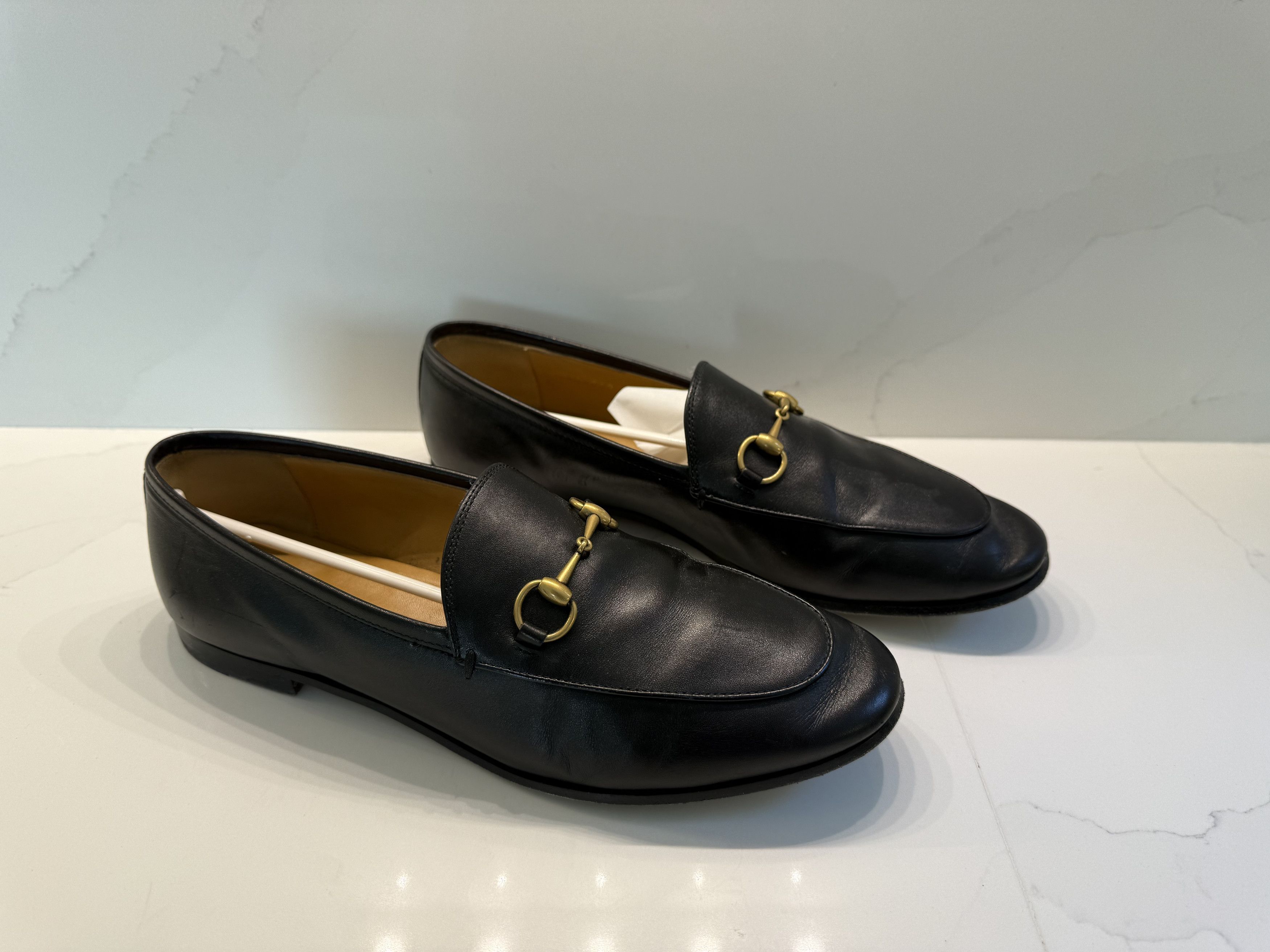 Gucci Gucci Black Jordaan Leather Flats Size US 9.5 / IT 39.5 - 5 Thumbnail