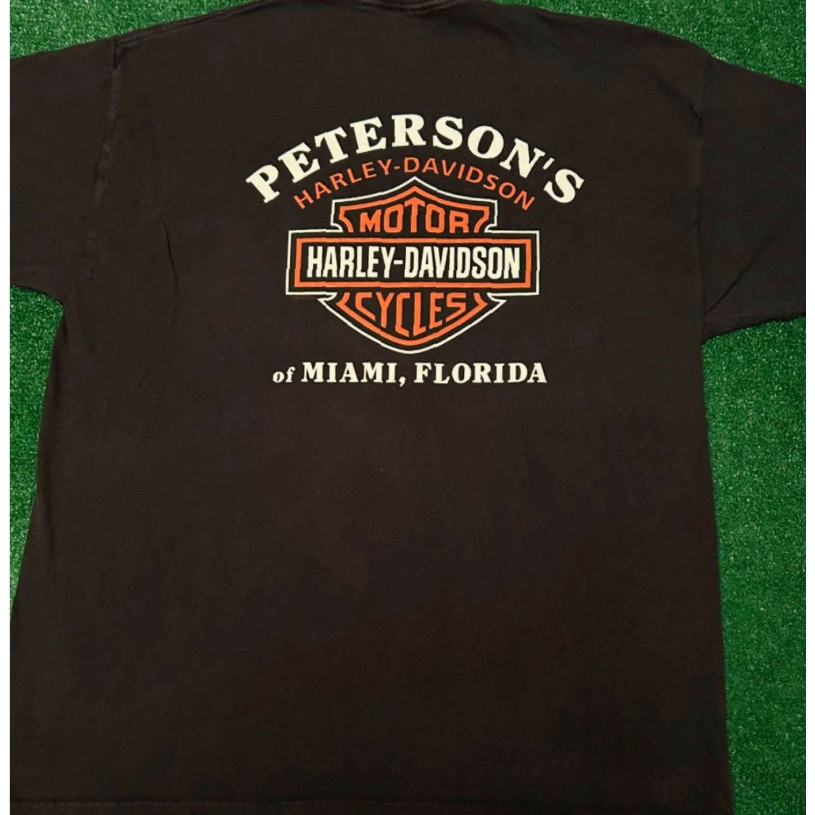 Harley Davidson VINTAGE Harley-Davidson Shirt Mens L Black 90s Y2K Biker Flames Miami Florida 2000s Logo Shirt Mens L Size US L / EU 52-54 / 3 - 2 Thumbnail