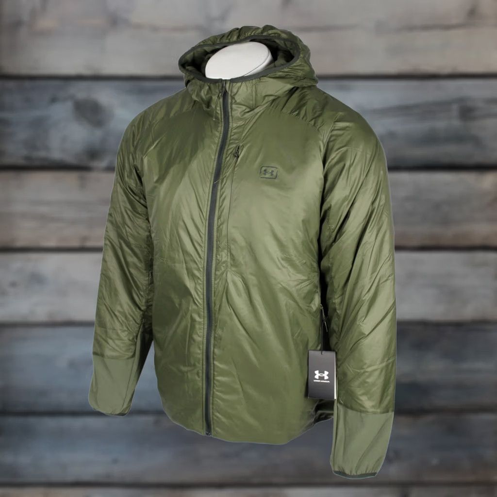 Under Armour Under Armour Storm Men's Fish Insulated Jacket Full Zip Hooded L Large Green Size US L / EU 52-54 / 3 - 1 Thumbnail