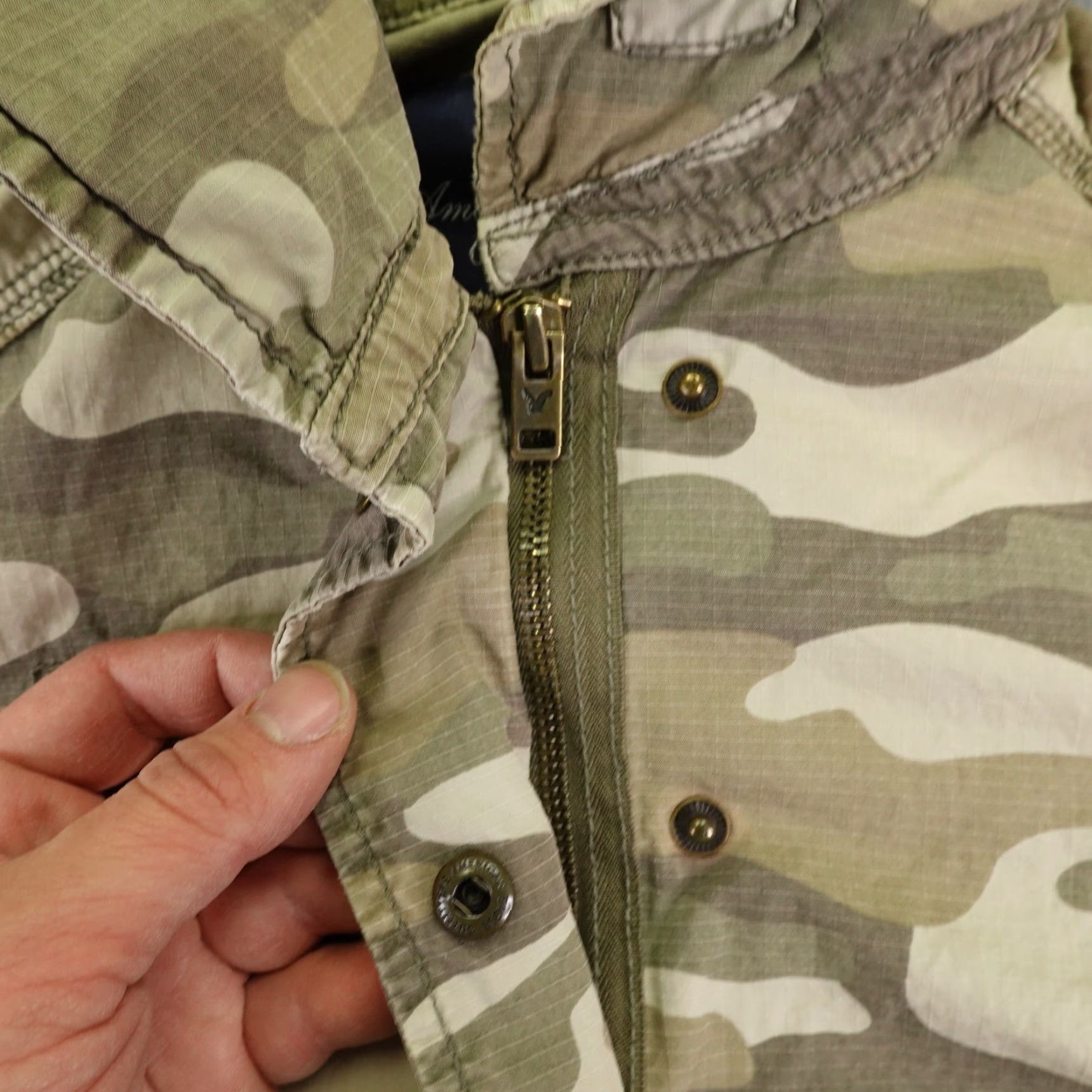 American Eagle Outfitters VINTAGE American Eagle Military Jacket Women Small Camouflage Cotton Canvas Casual Outdoor Size S / US 4 / IT 40 - 5 Thumbnail