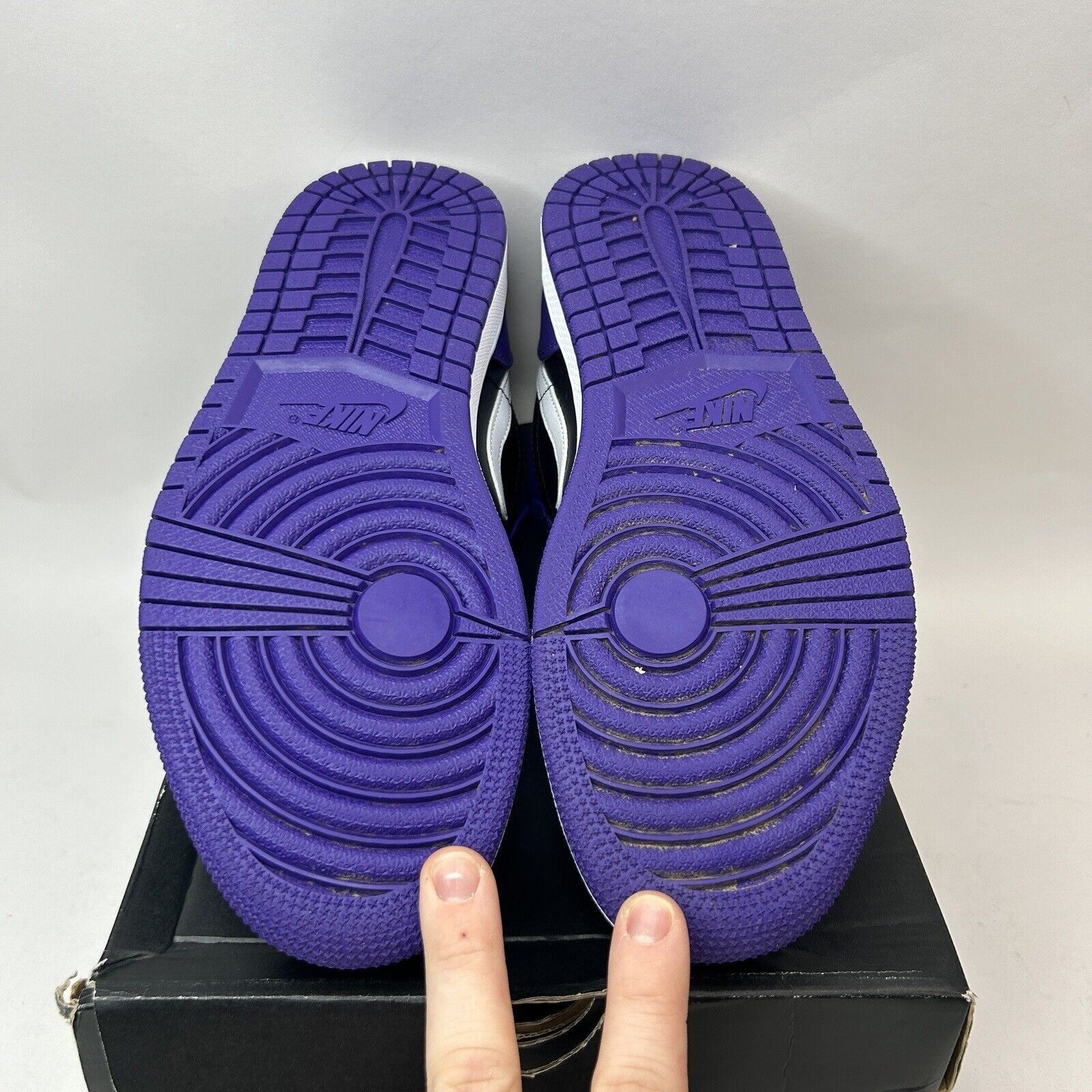 Nike Nike Air Jordan 1 Retro Low “Court Purple Black Toe” 2024 Size US 9.5 / EU 42-43 - 7 Thumbnail