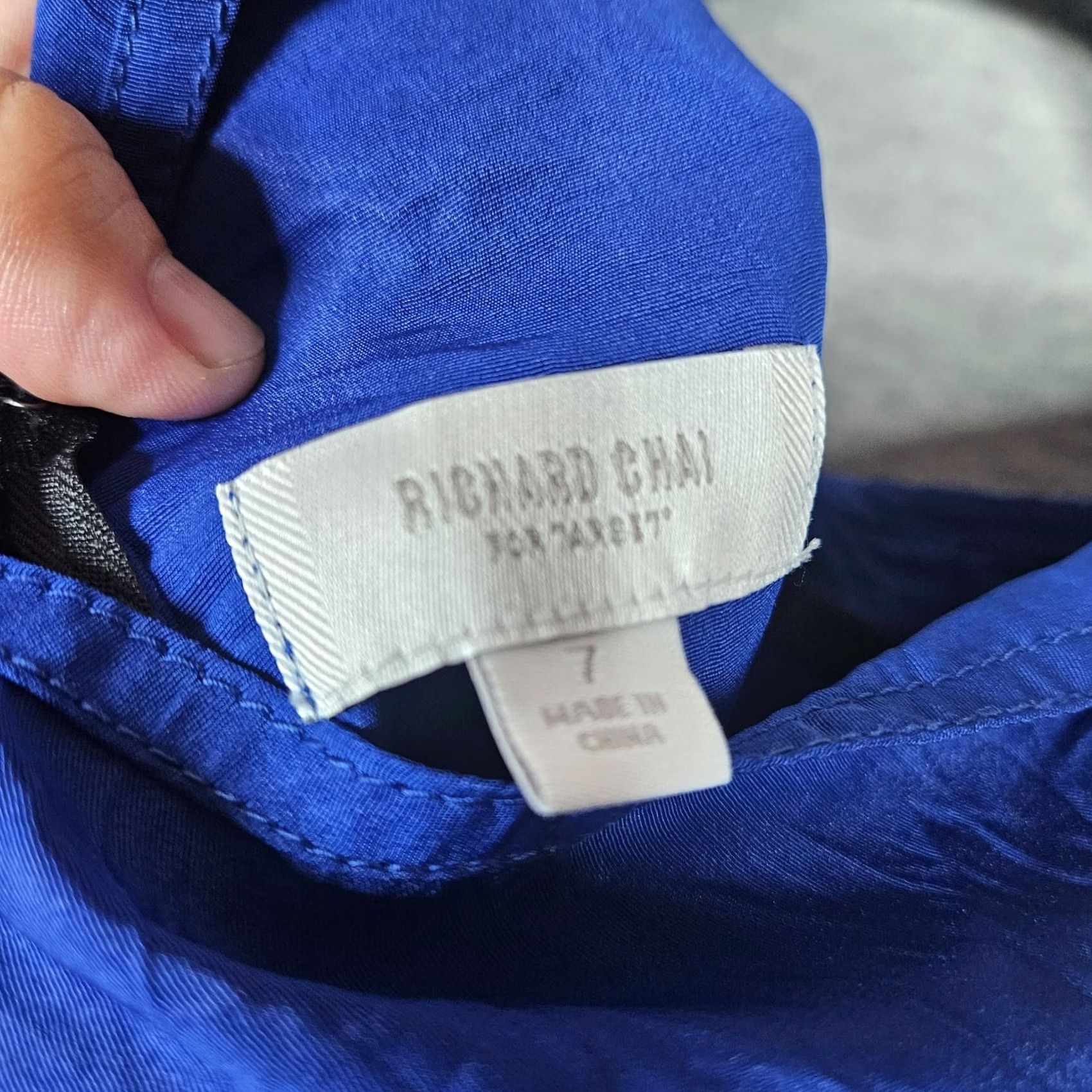 Vintage Richard Chai For Target Women's Dress Blue Black Tie waist Size 7 Size M / US 6-8 / IT 42-44 - 3 Thumbnail