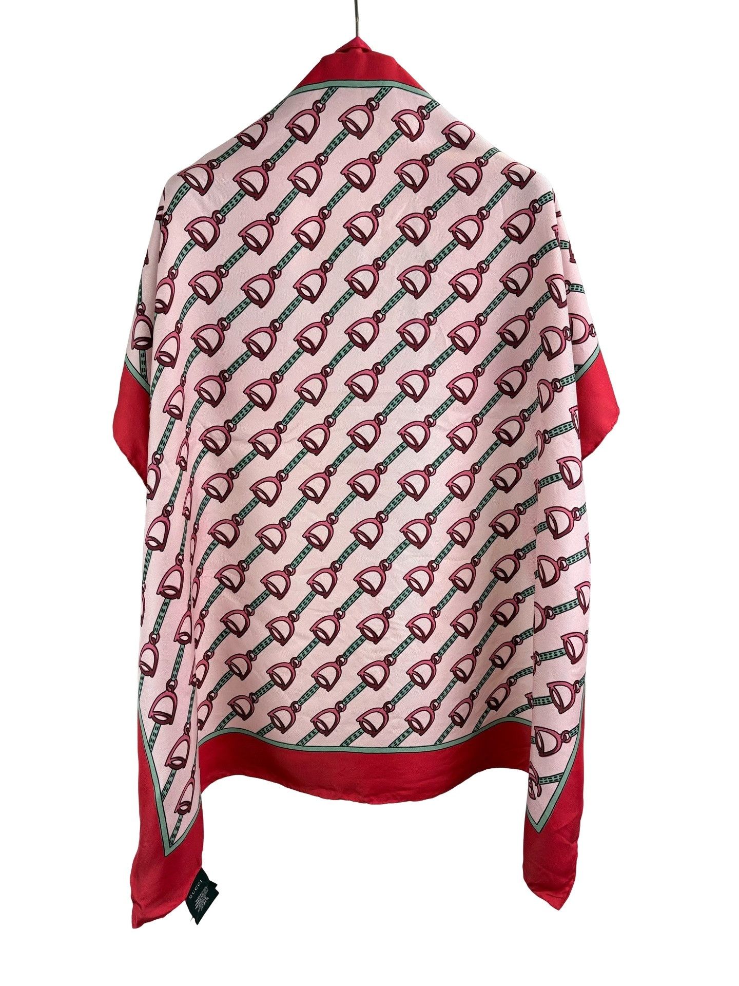 Gucci Gucci Horsebit Stirrup Print Silk Scarf 85x85 Size ONE SIZE - 1 Thumbnail