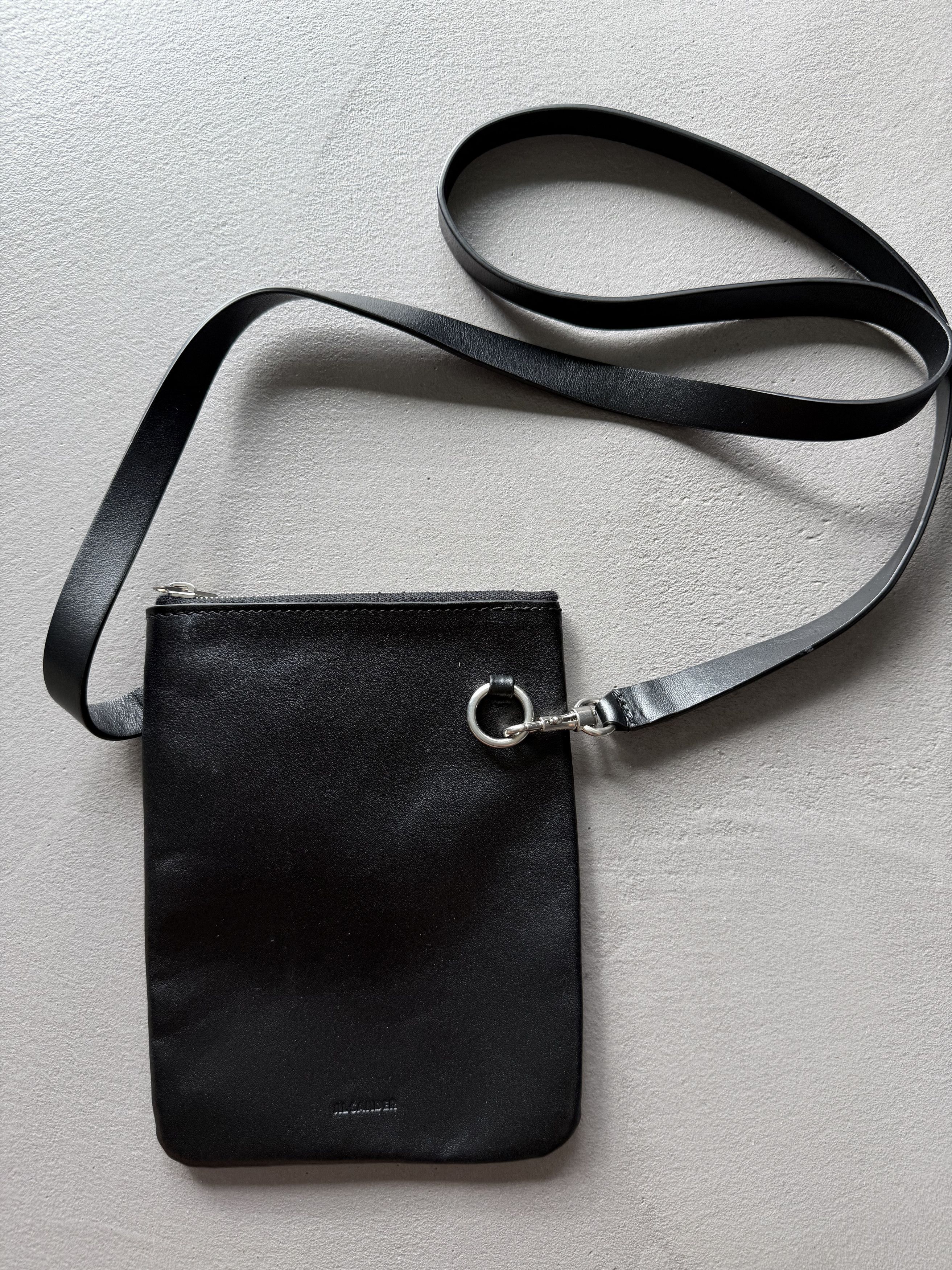 Jil Sander Jil Sander Leather Crossbody Phone Bag, Black Size ONE SIZE - 2 Thumbnail