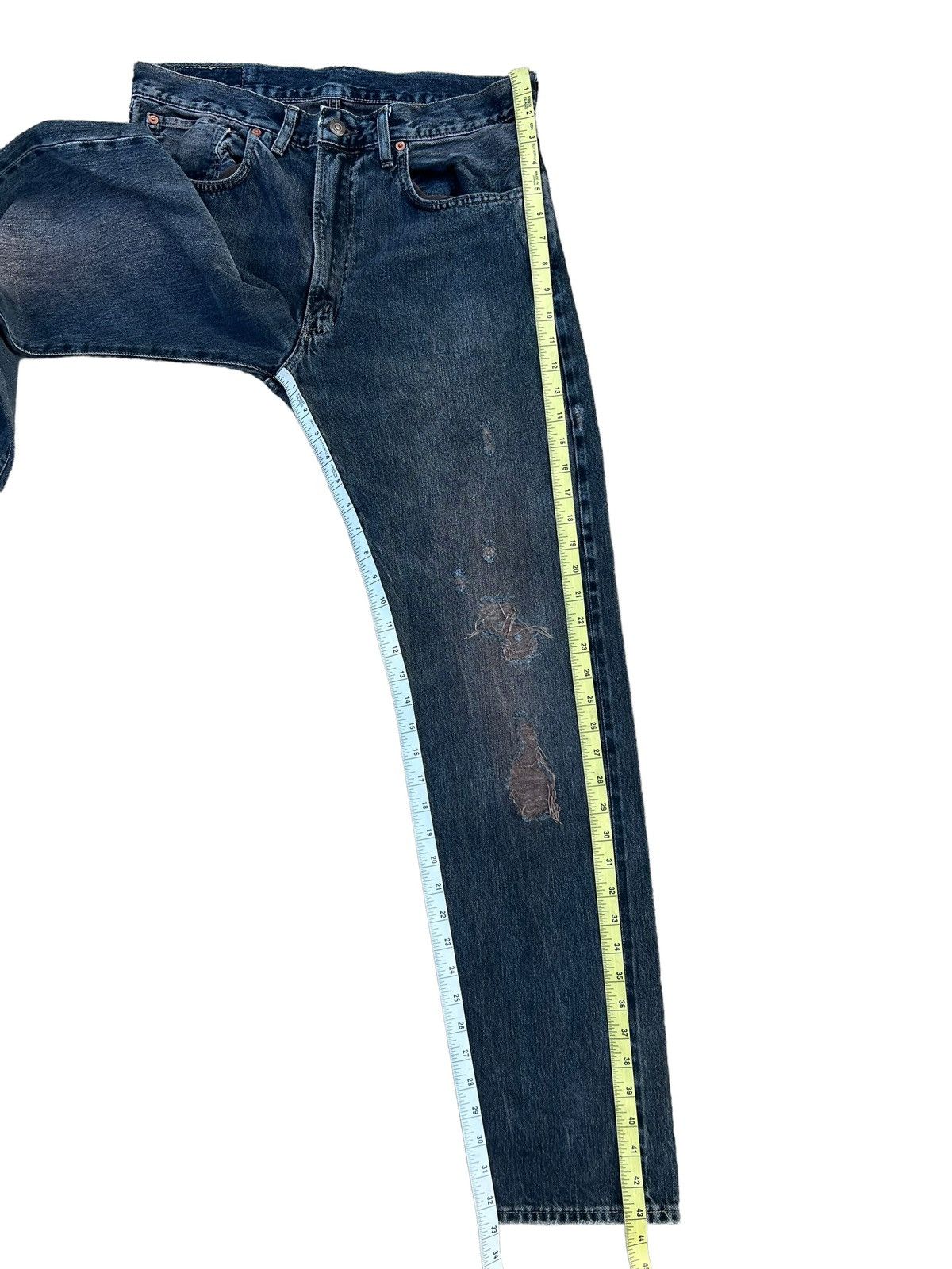 Levi's Vintage Clothing Vintage LVC Levi’s 551Z XX Distressed Denim Selvedge Jeans Size US 32 / EU 48 - 5 Thumbnail