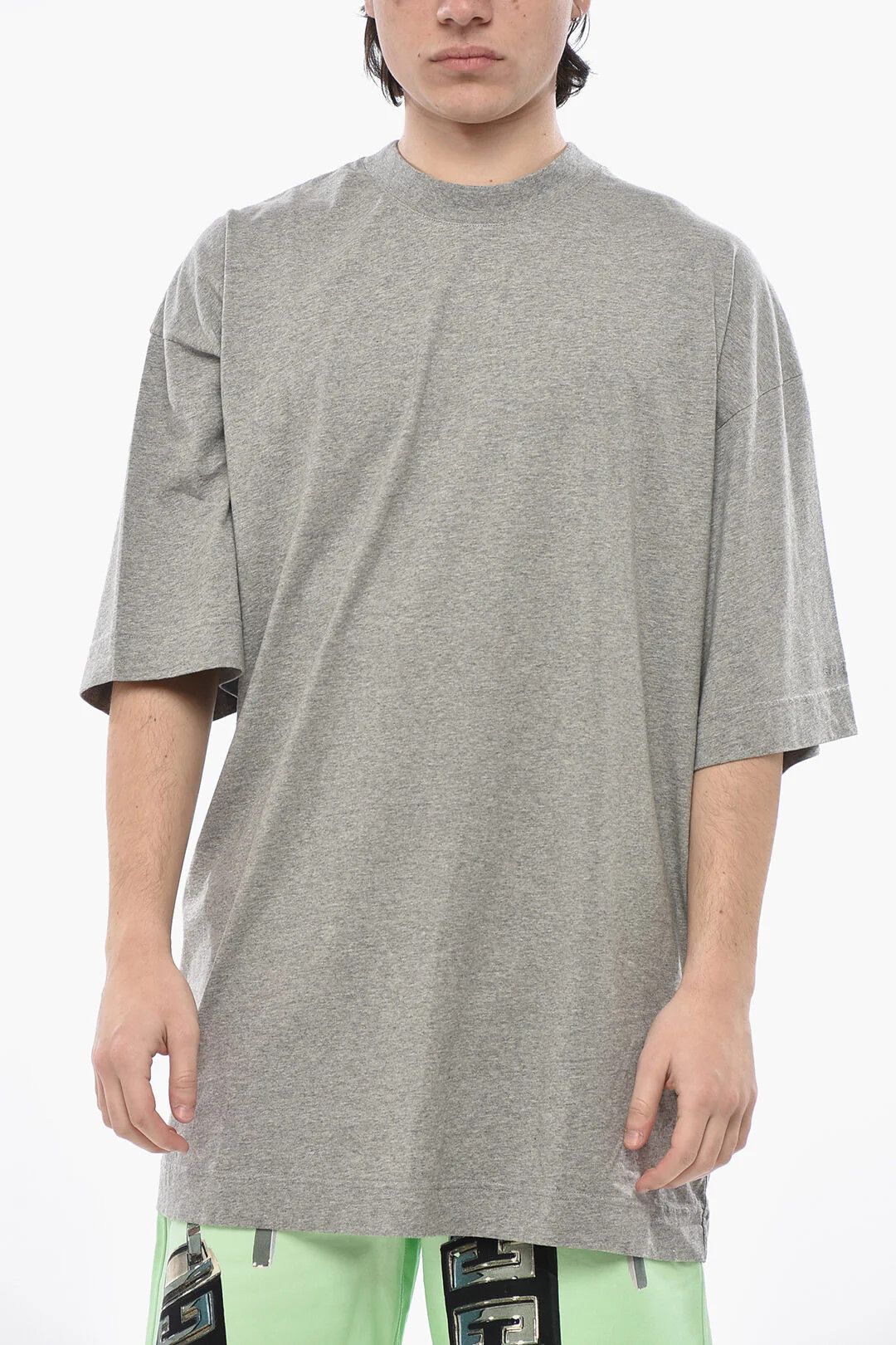 Givenchy og1mm0326 Monochrome Cotton Crewneck T-Shirt in Grey Size US XXS / EU 40 - 1 Thumbnail